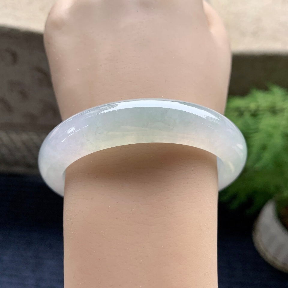 糯冰种淡晴底平安镯（57mm）（yc093399）