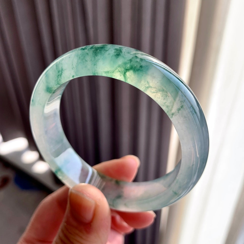 冰飘花平安镯（53.7mm）（yc057043）