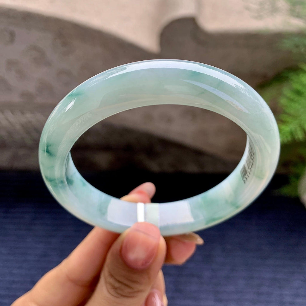 细糯种飘花平安镯（57mm）（yc280867）