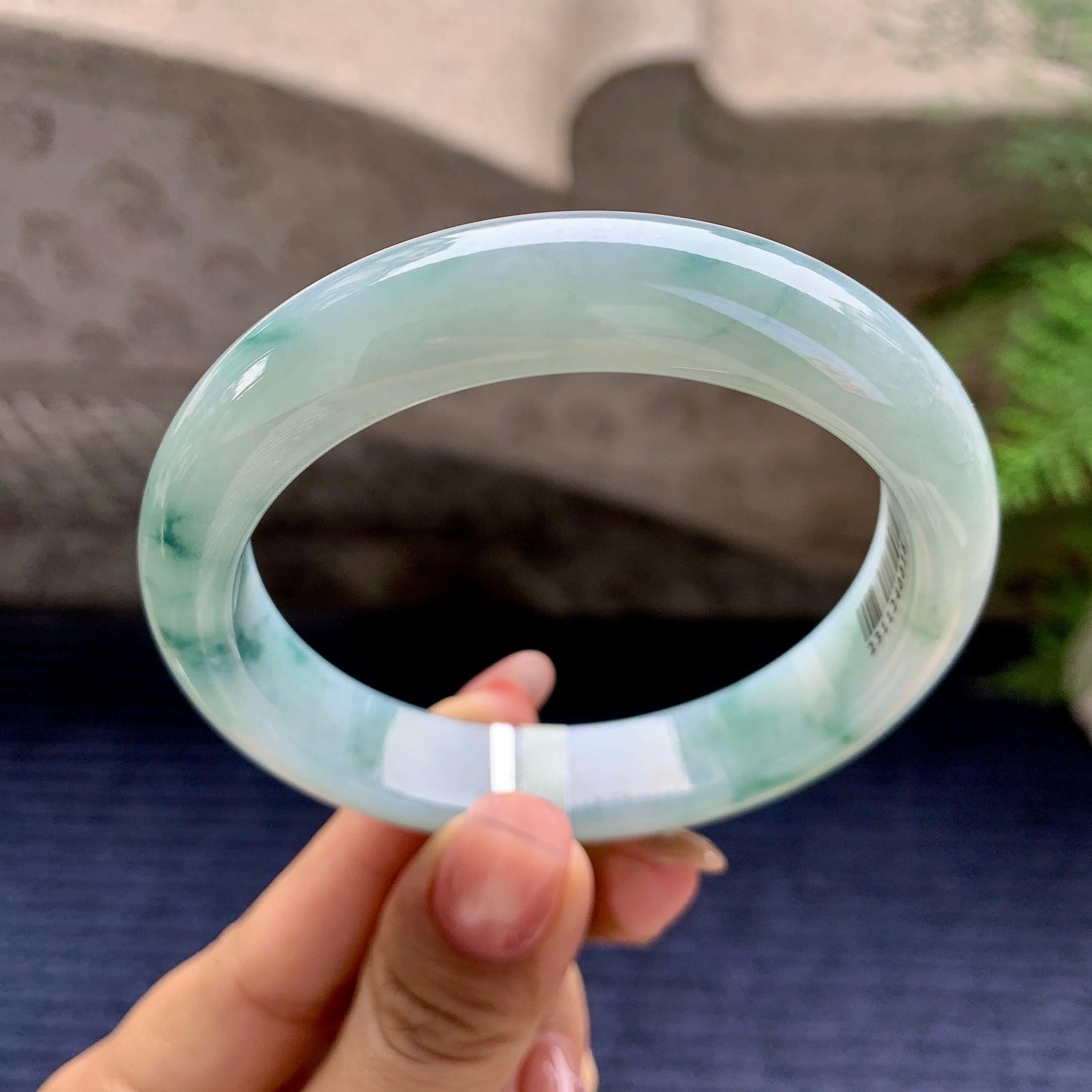 细糯种飘花平安镯（57mm）（yc280867）