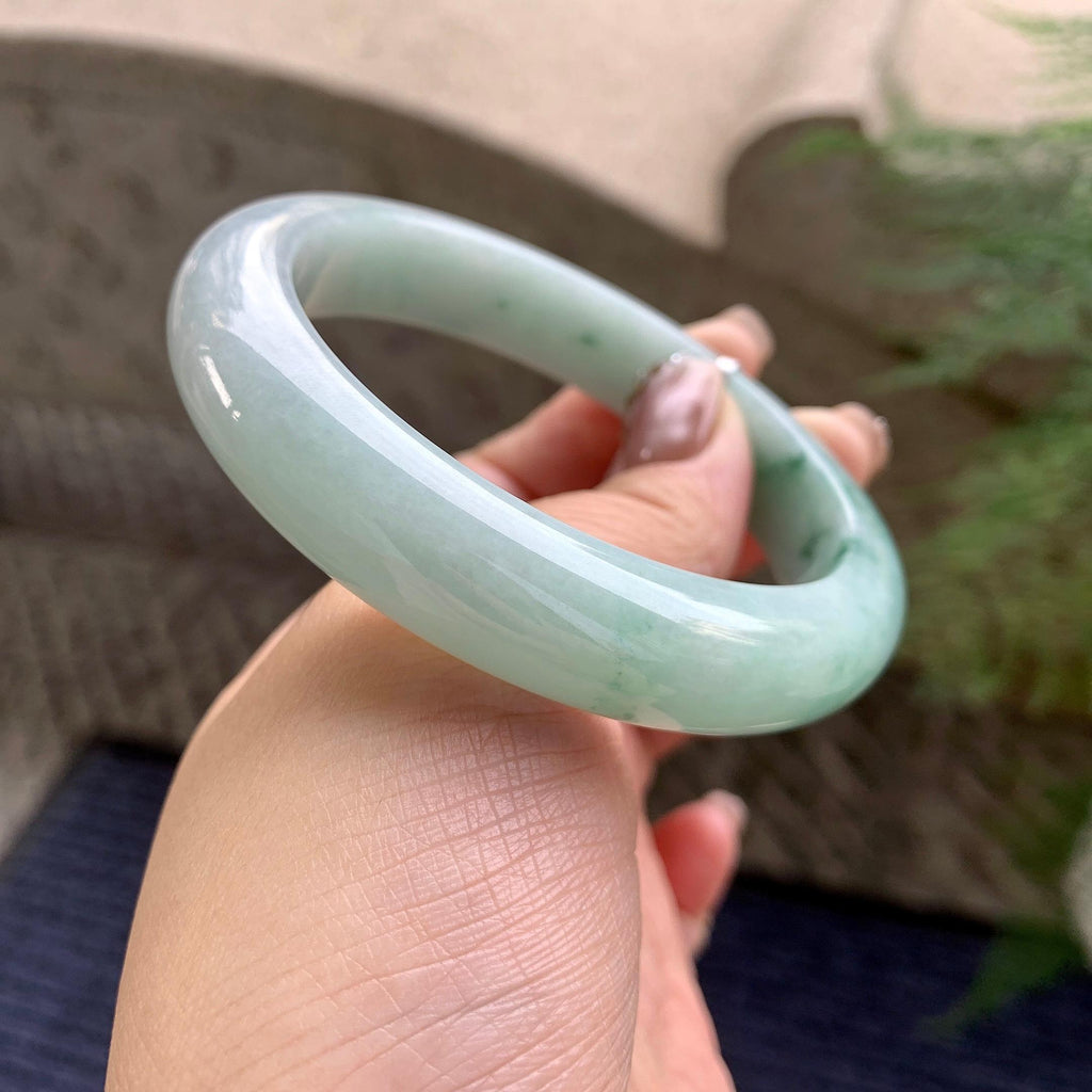 细糯种飘花平安镯（60mm）（yc277135）
