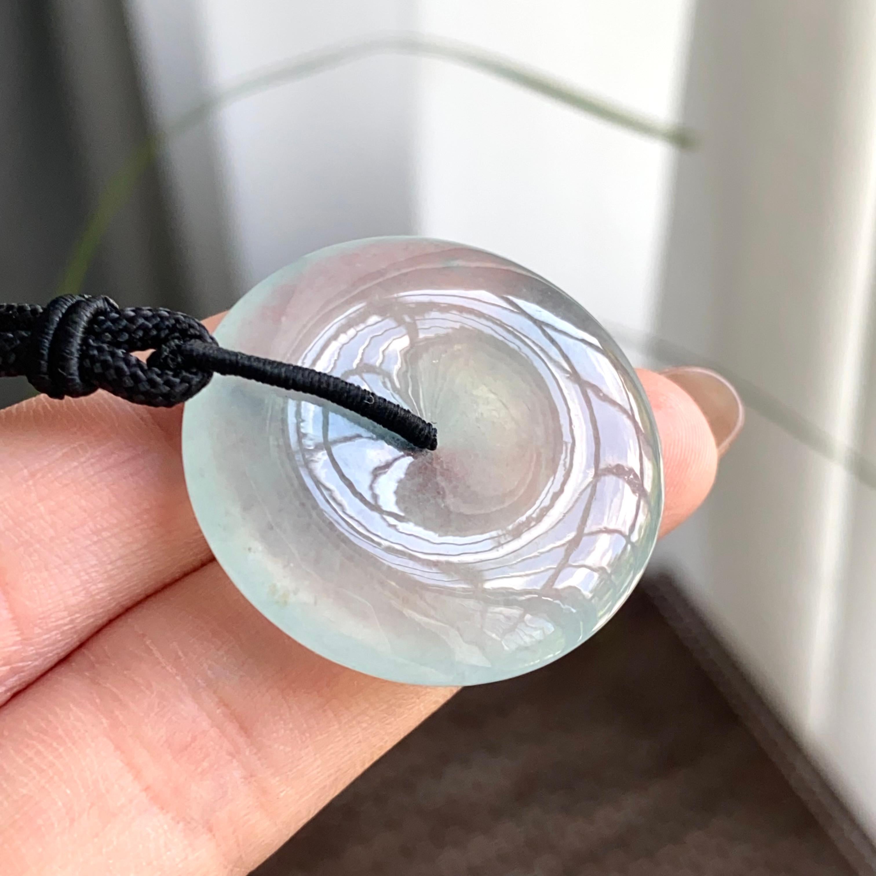 冰种晴底平安扣吊坠（yc263864）