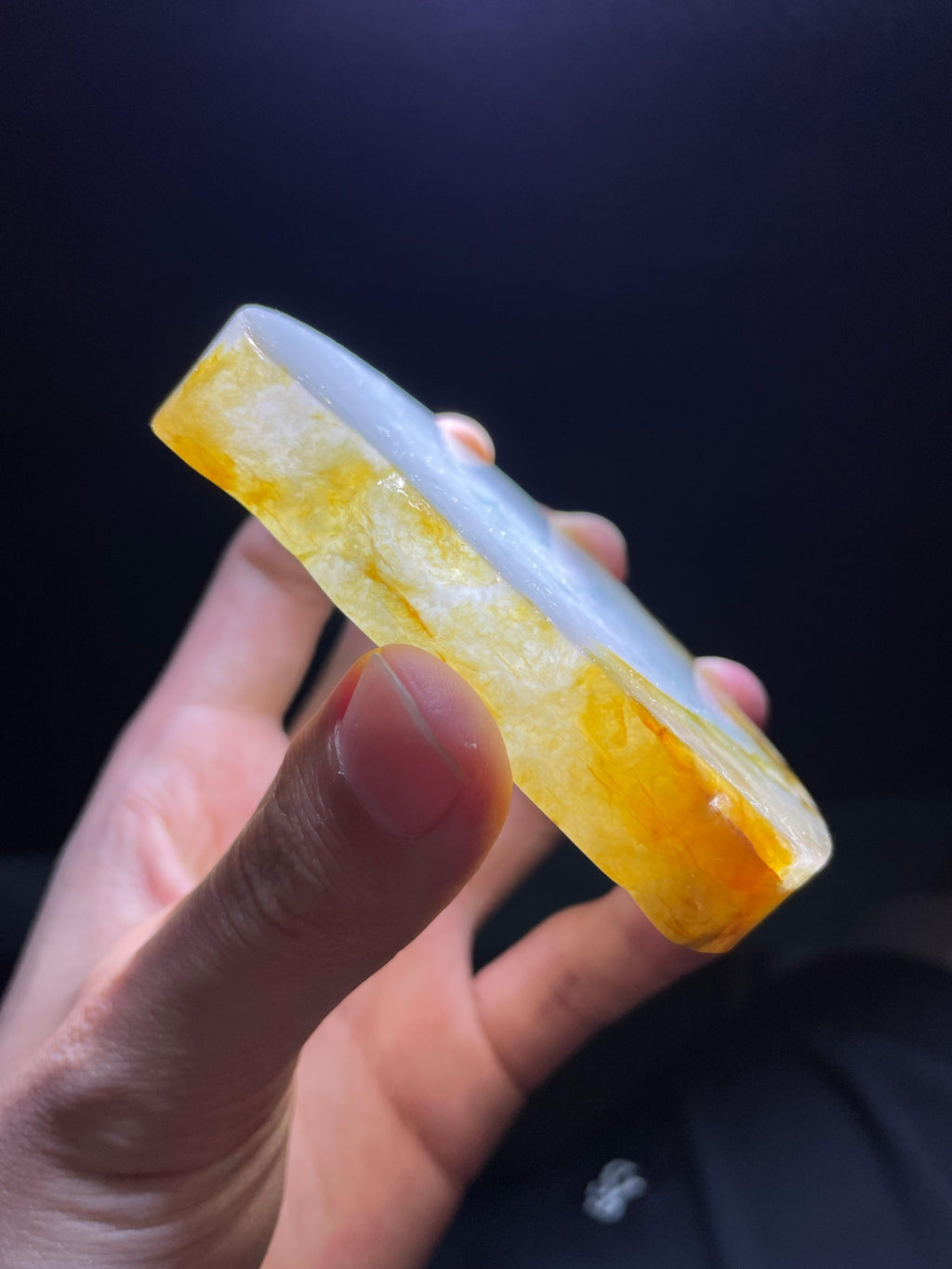 黄翡飘花牌子料（yc709566）