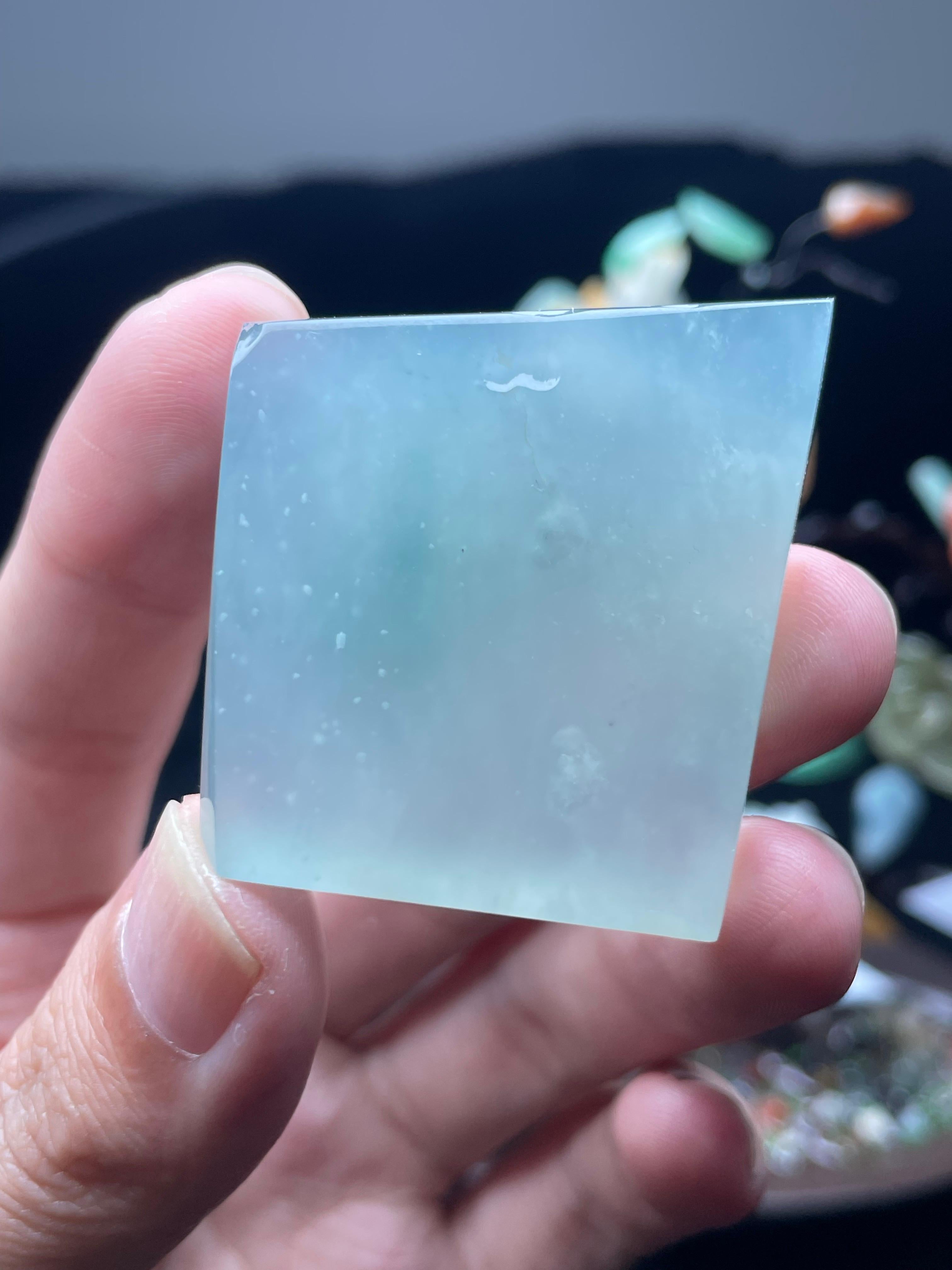 冰晴雪花棉飘花方块片料（yc513257）