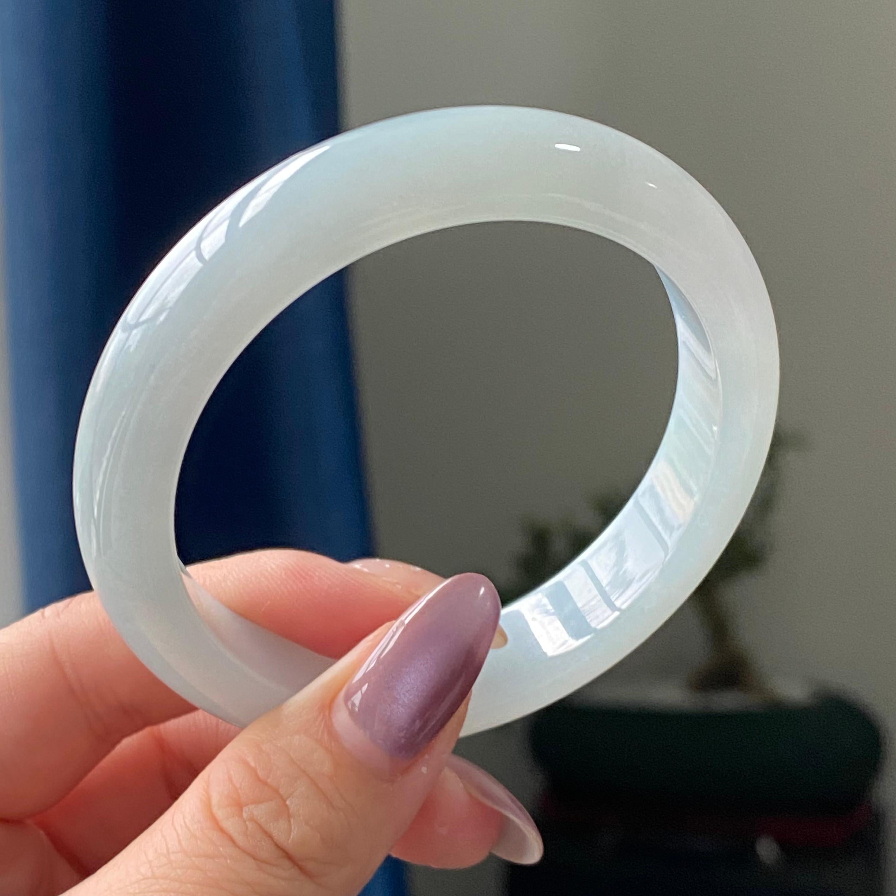 细糯种蓝底平安镯手镯（57圈）（yc196177）