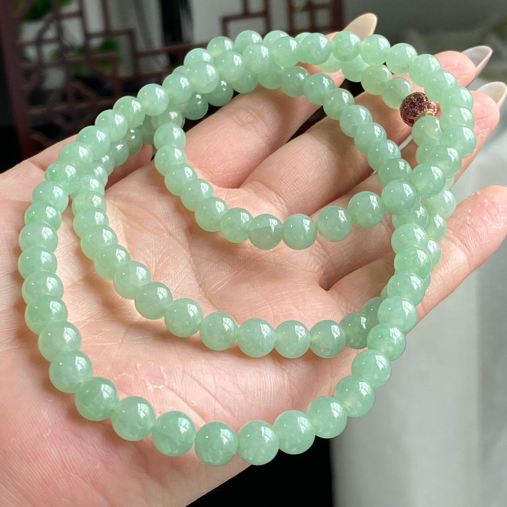 冰种晴底珠链（108颗）（yc196873）