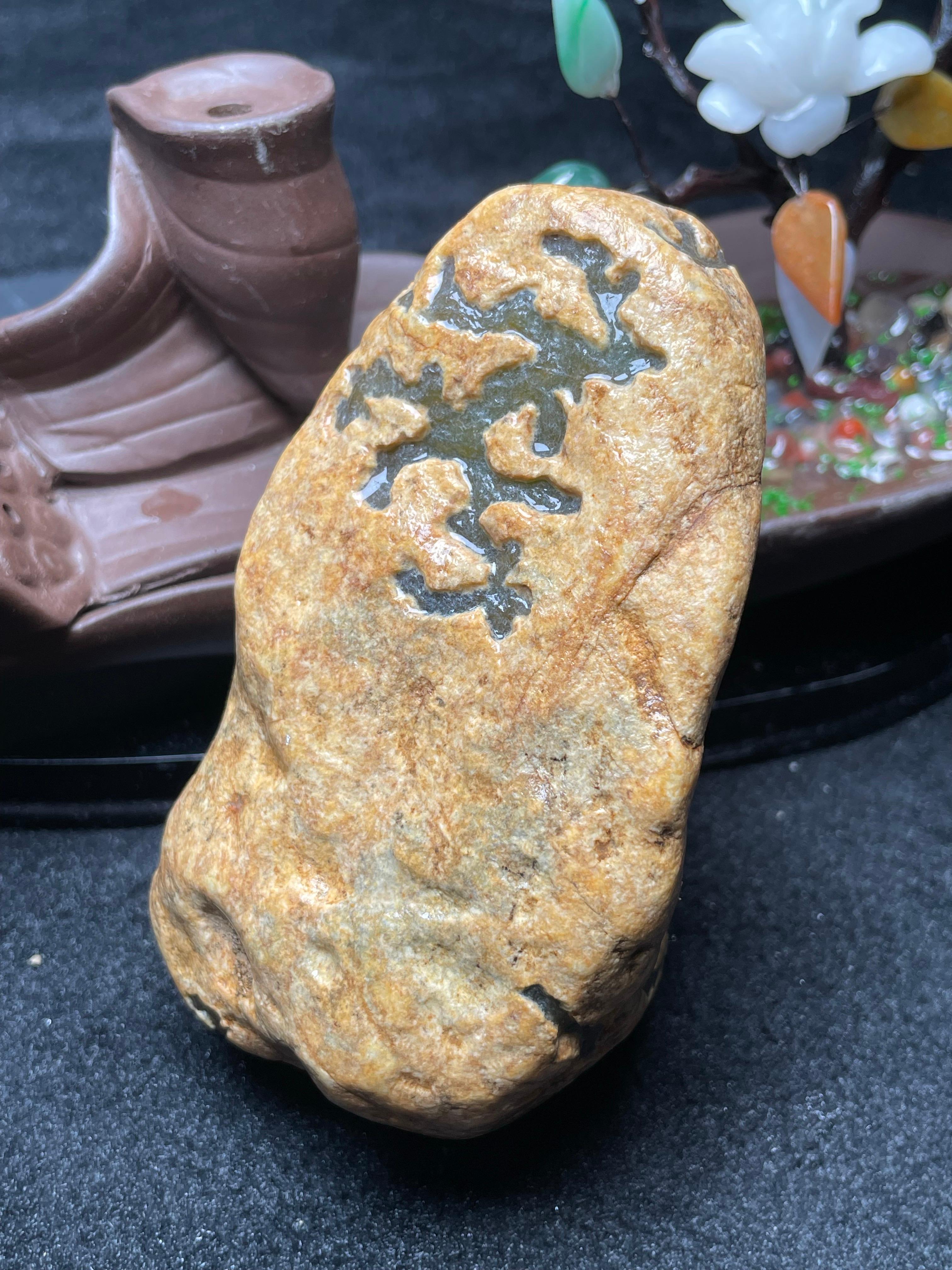 极品大马坎开窗冰黄翡（yc501316）