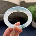 糯冰种飘花圆条手镯（54mm）（yc089909）