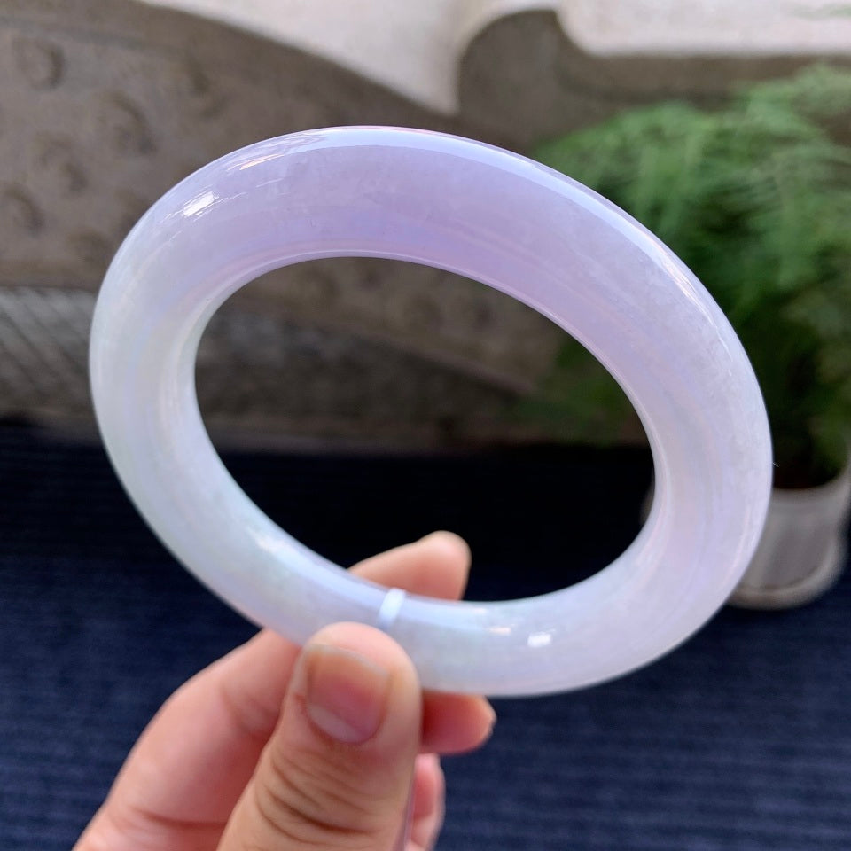 糯种紫罗兰圆条手镯（58.7mm）（yc079184）