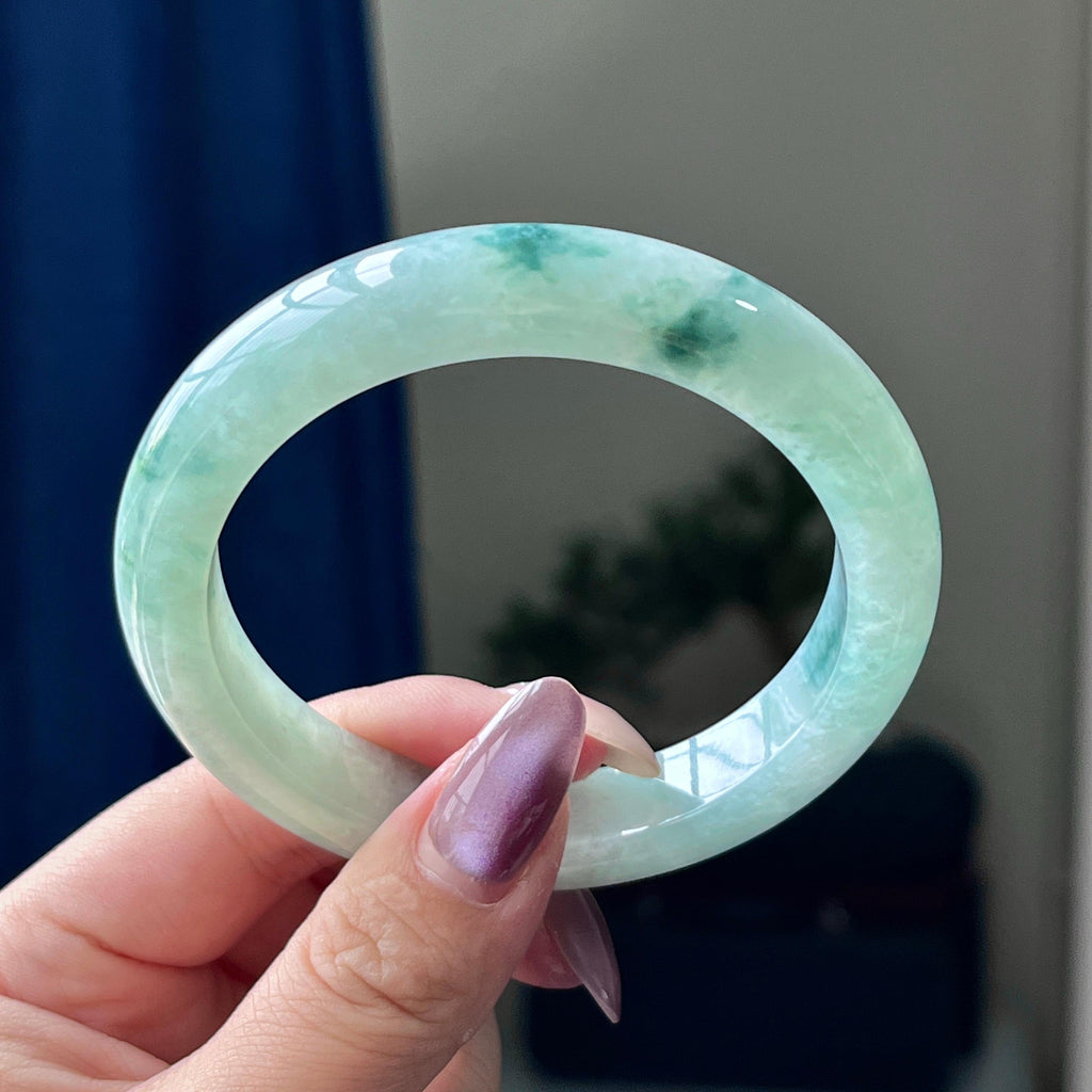 细糯种飘花平安镯（58圈）（yc198065）