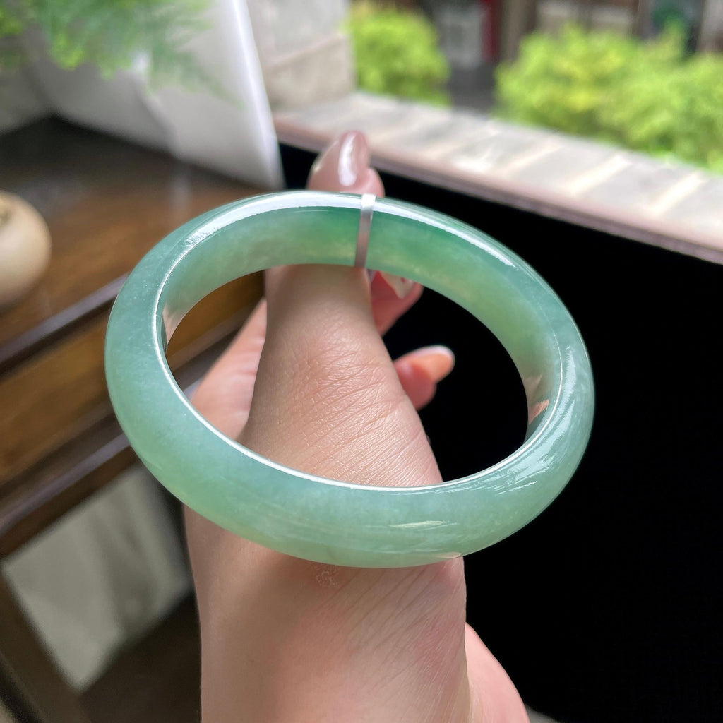 秒杀 细糯种油青色贵妃 55.4圈 天然缅甸A货翡翠（yc703291）