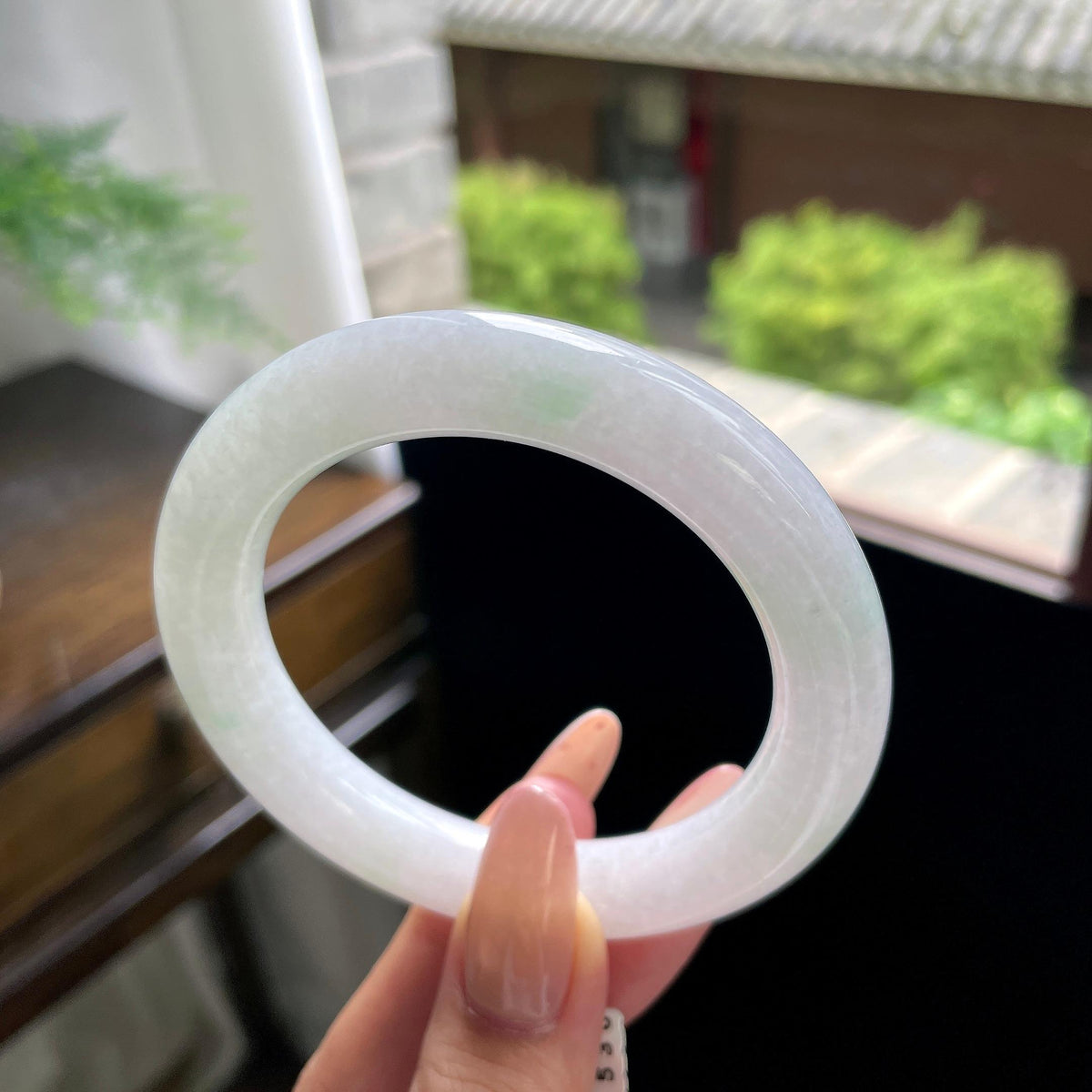 糯种白底青圆条 57圈 天然缅甸A货翡翠（yc703286）