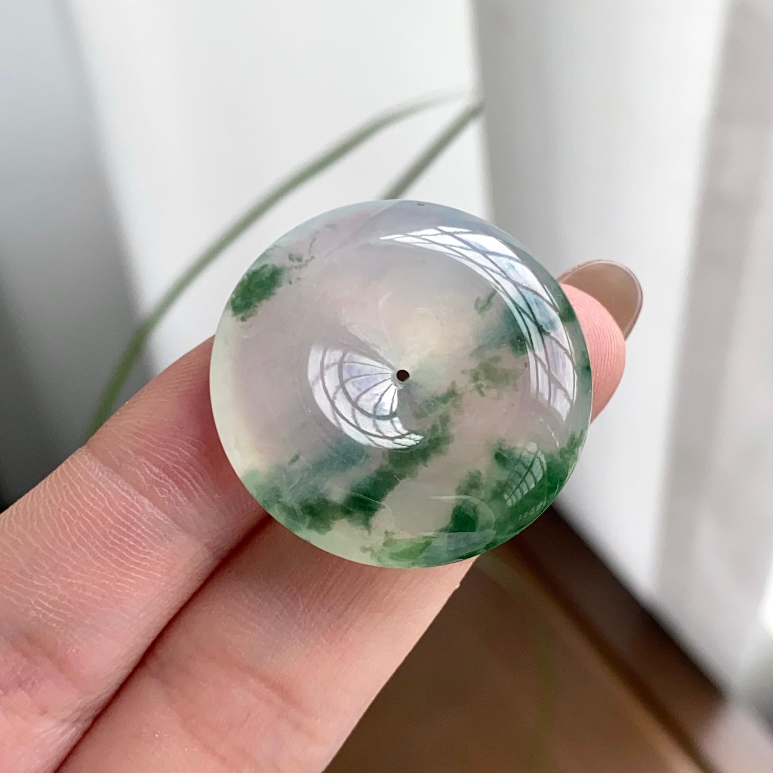 冰种飘花平安扣吊坠（yc262767）