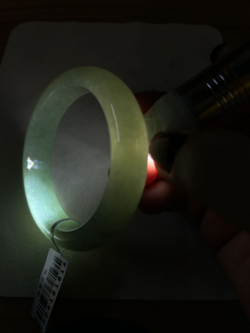 糯冰种晴水平安镯（57.7mm）（yc088787）