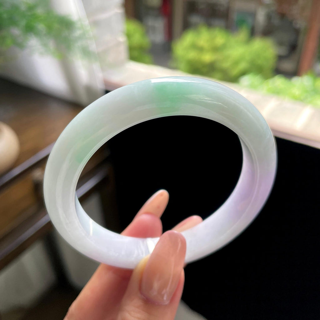 细糯种春彩正圈平安镯 58.6圈（yc707474）