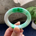 细糯种飘阳绿平安镯（51.5mm）（yc089891）