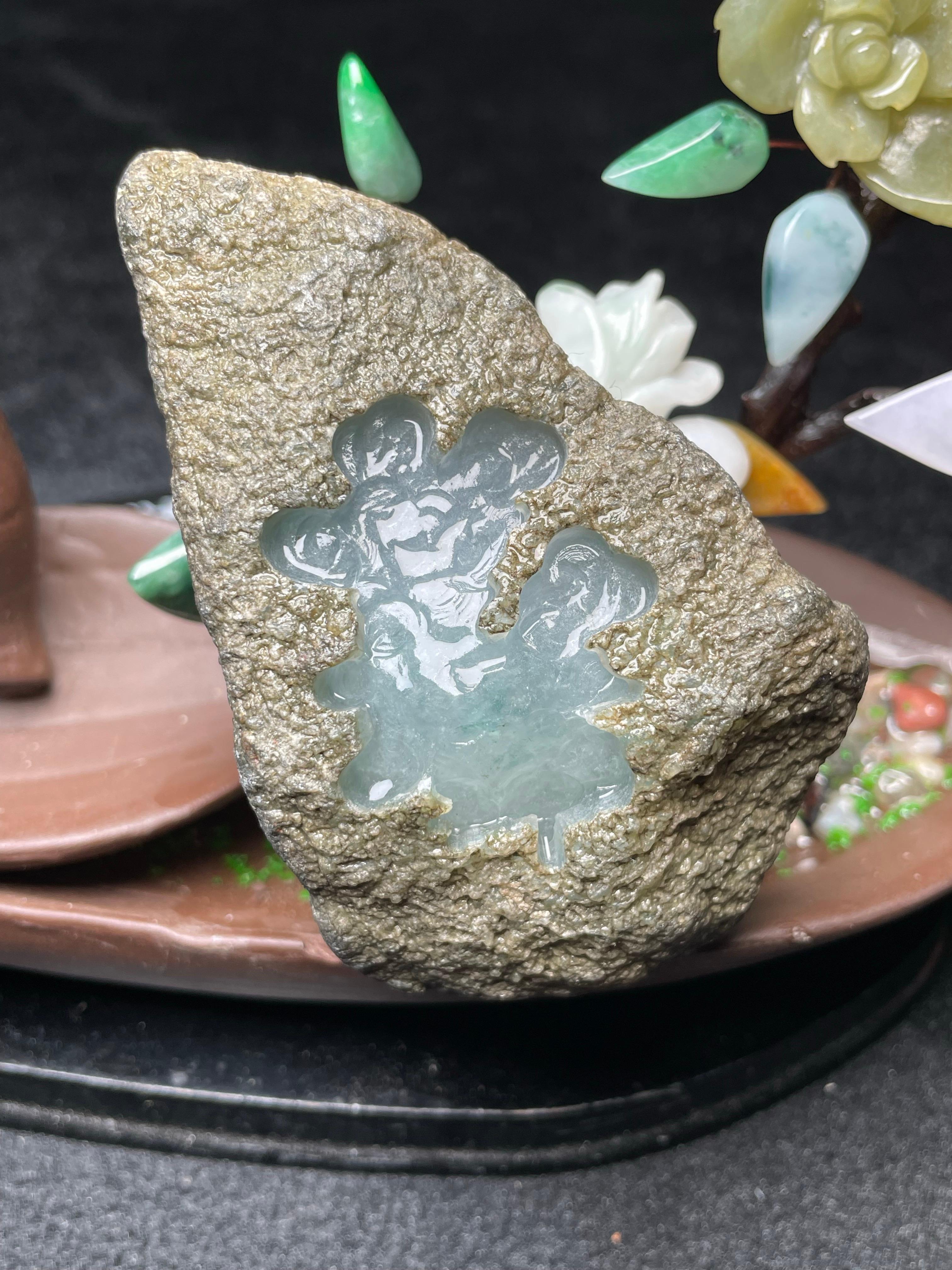 莫西沙开窗冰底飘花牌子料（yc507789）