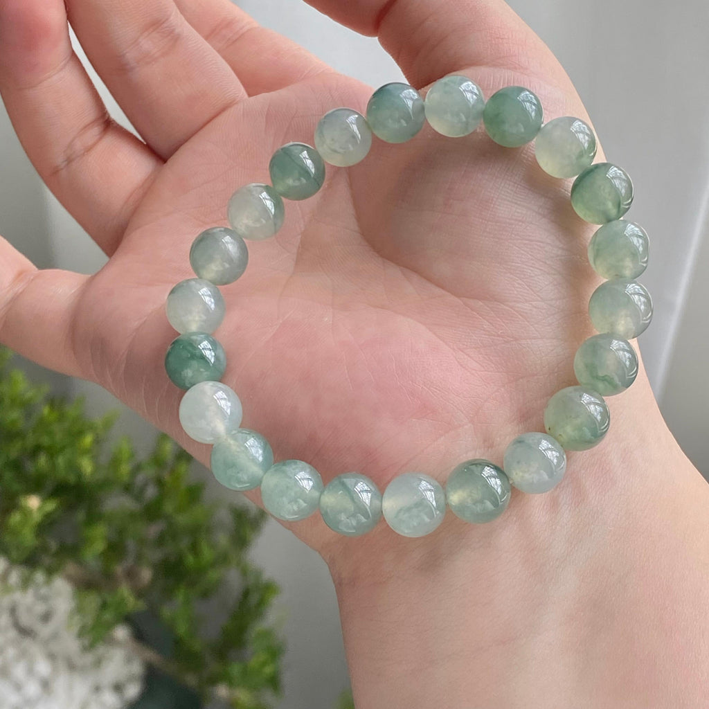 冰种飘花单圈手串（22颗）（yc213868）