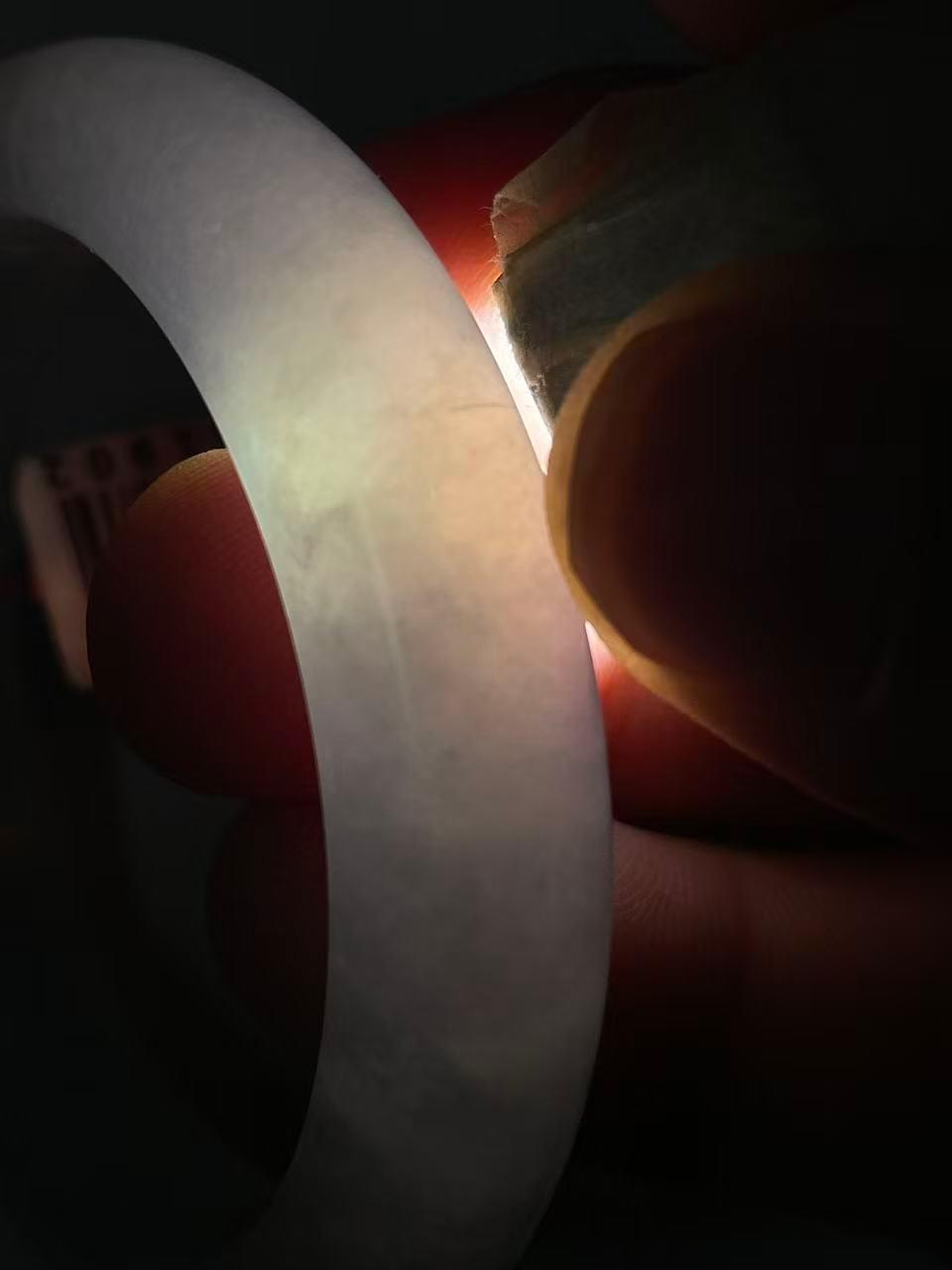 冰种蓝水平安镯（54mm）（yc283765）