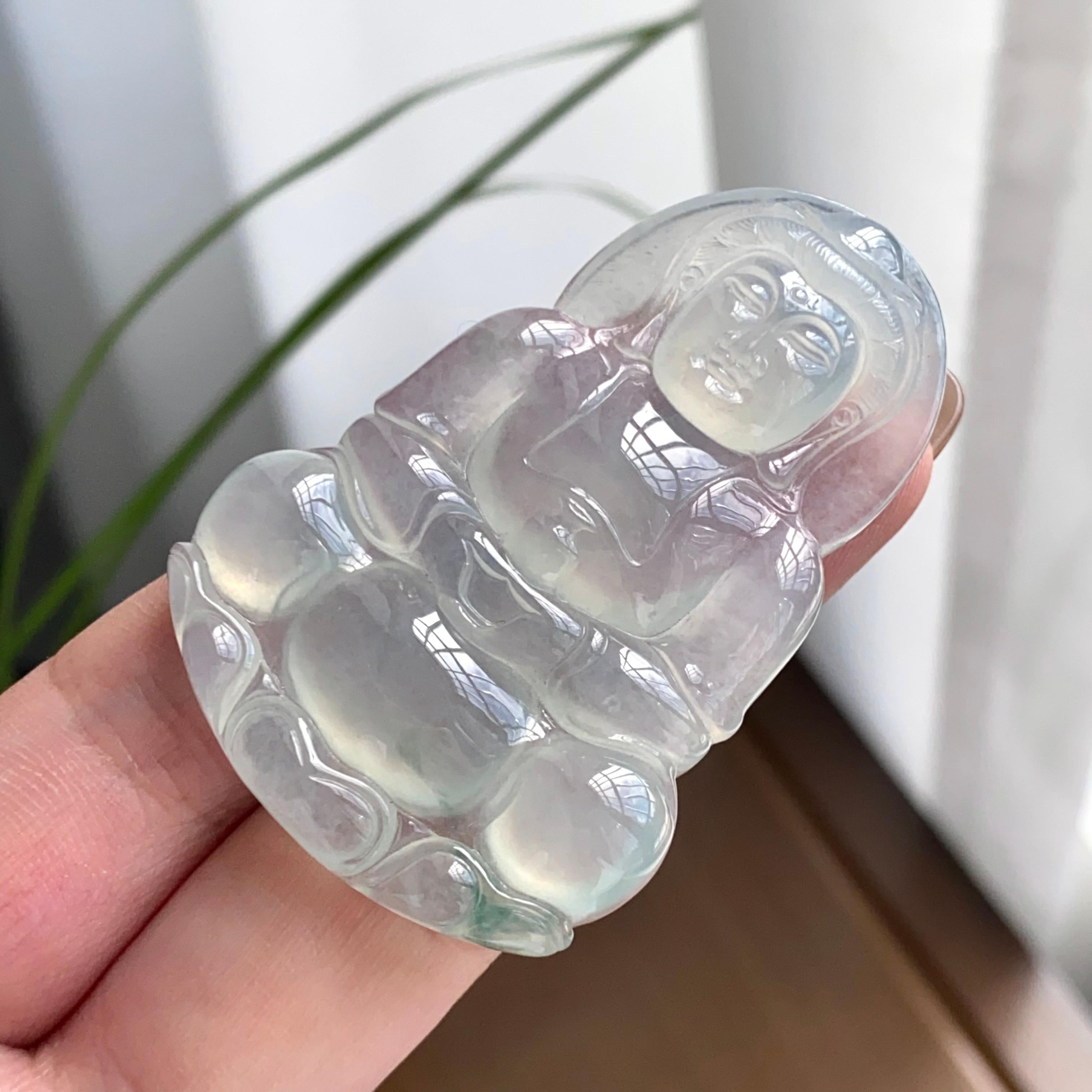 冰种飘花观音吊坠（yc262754）