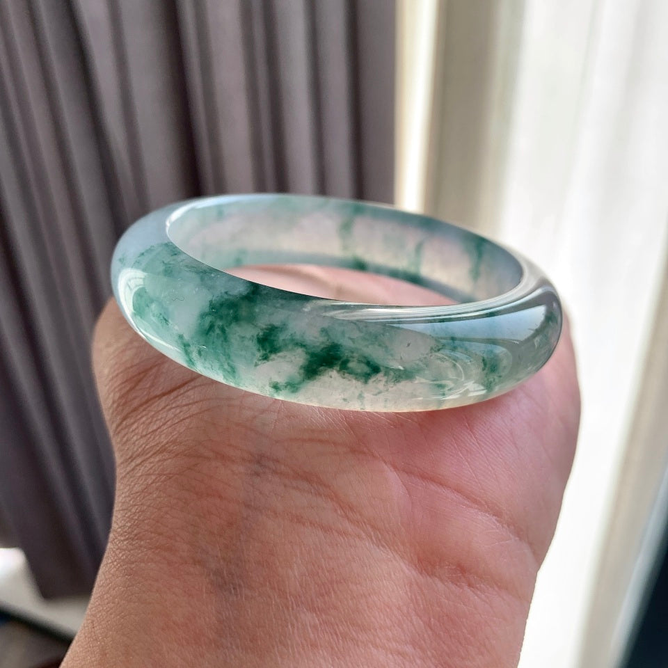 冰飘花平安镯（53.7mm）（yc057043）