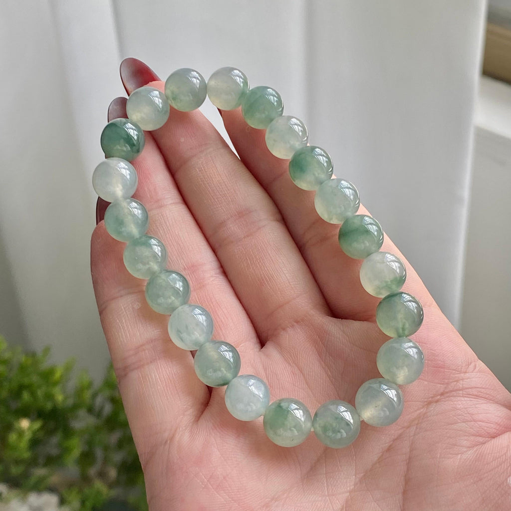 冰种飘花单圈手串（22颗）（yc213868）