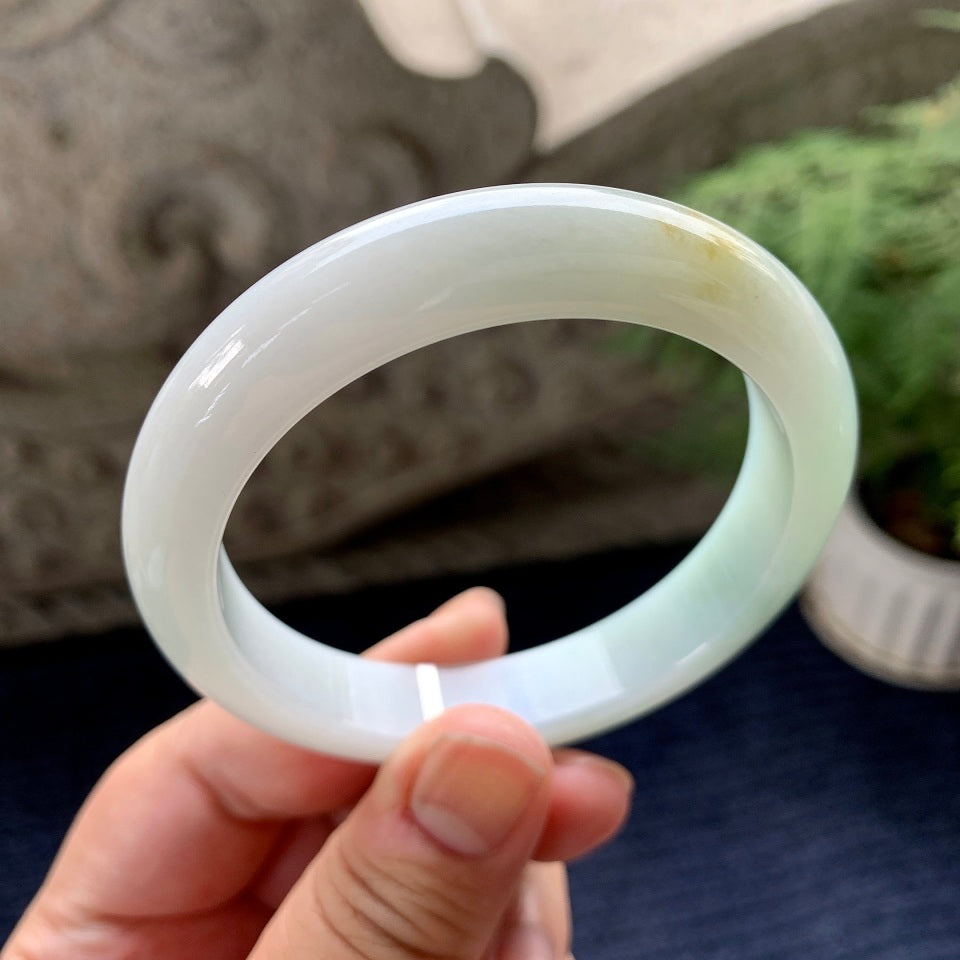细糯种淡晴底平安镯（57mm）（yc091744）