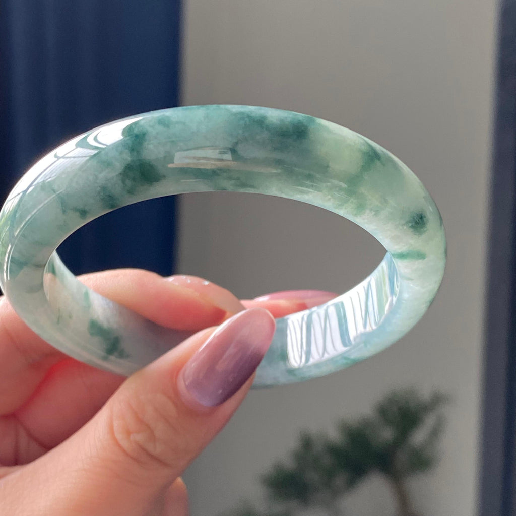 细糯种飘花平安镯手镯（58圈）（yc195330）