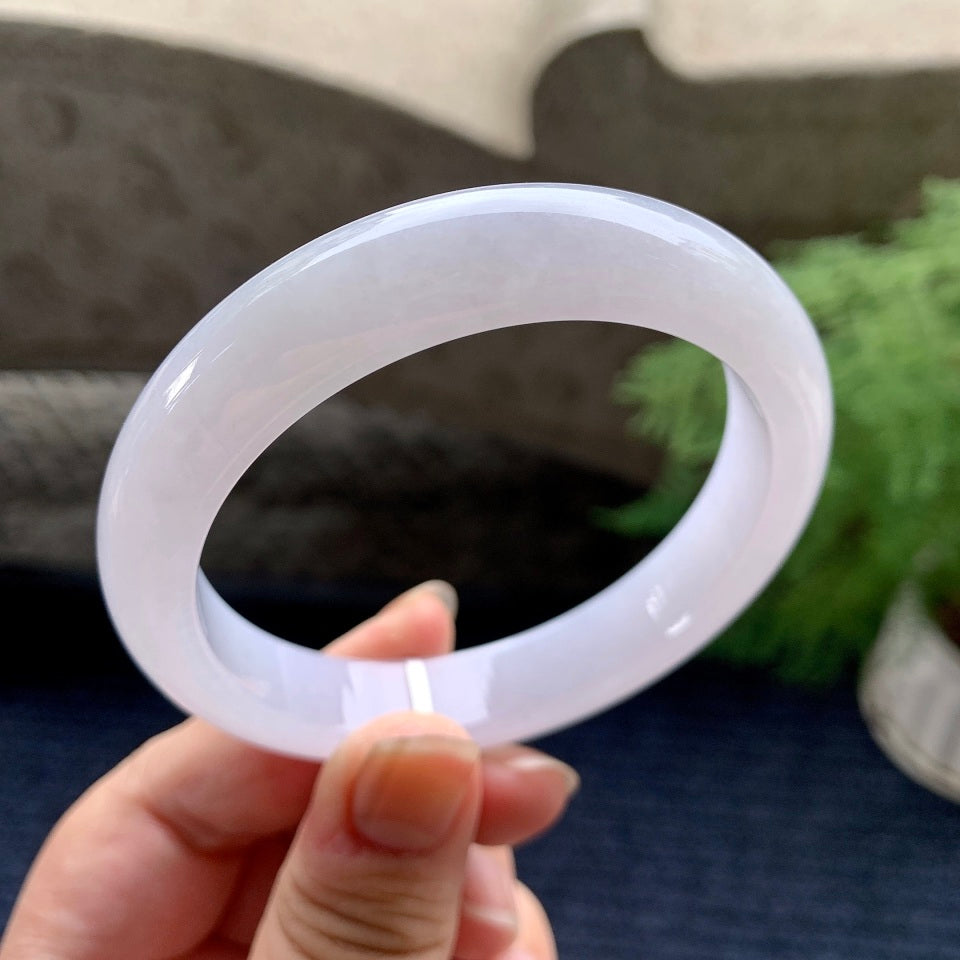 细糯种淡粉底平安镯（59mm）（yc096224）