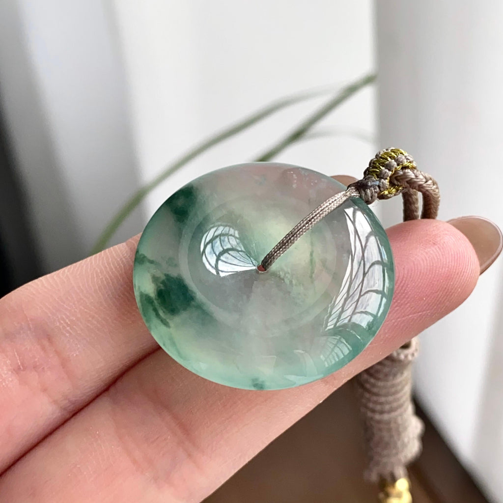 冰种飘花平安扣吊坠（yc262765）