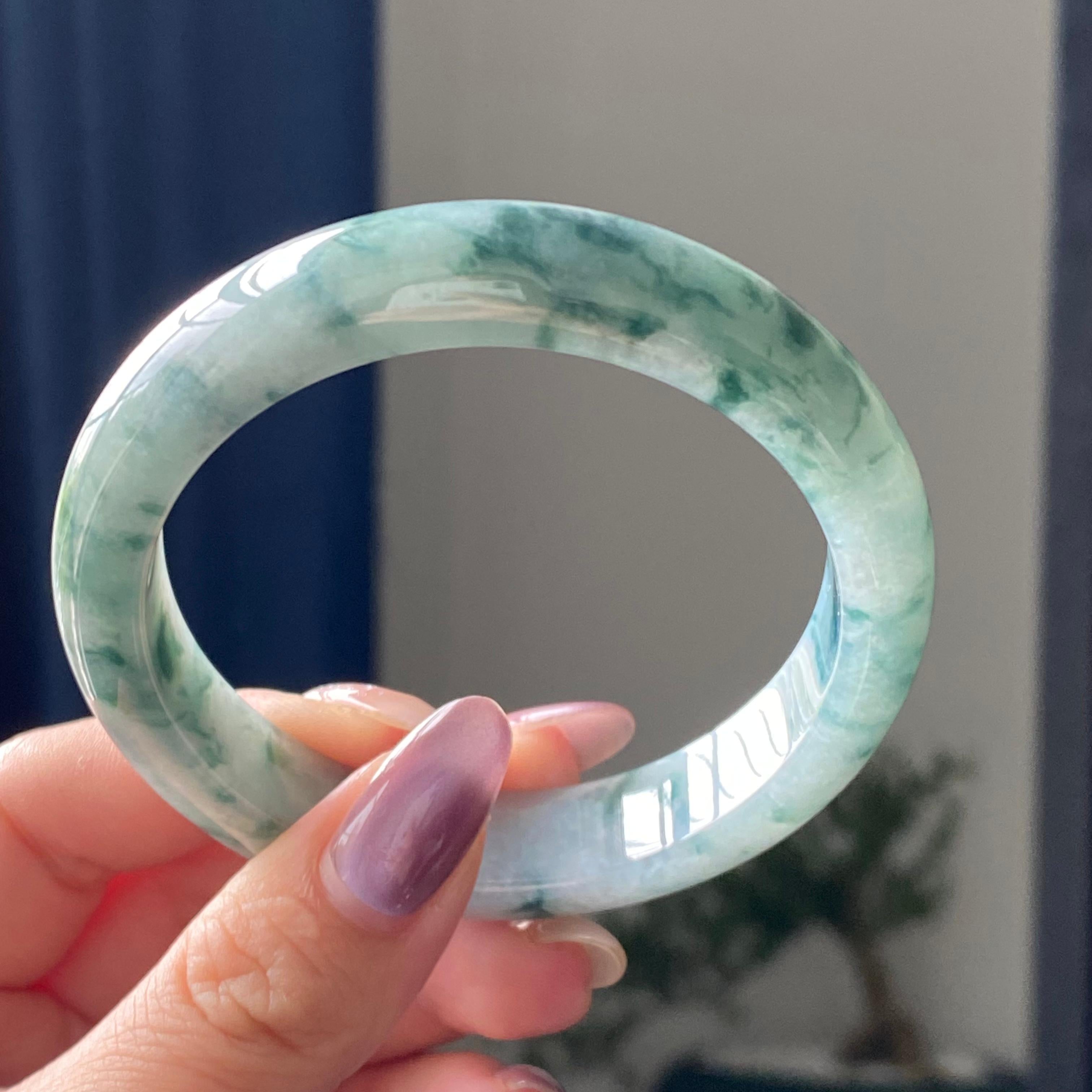 细糯种飘花平安镯手镯（58圈）（yc195330）