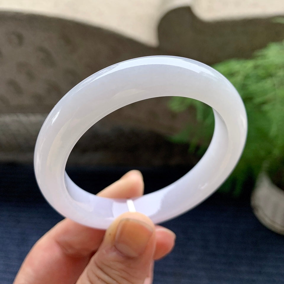 细糯种淡紫罗兰平安镯（55mm）（yc110751）