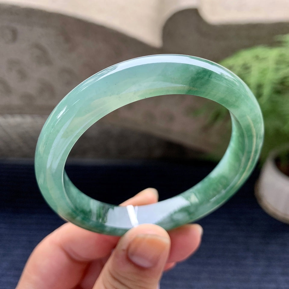 细糯种飘花平安镯（58mm）（yc089231）