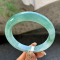 糯冰蓝水翡翠平安镯（58.8mm）（yc029102）