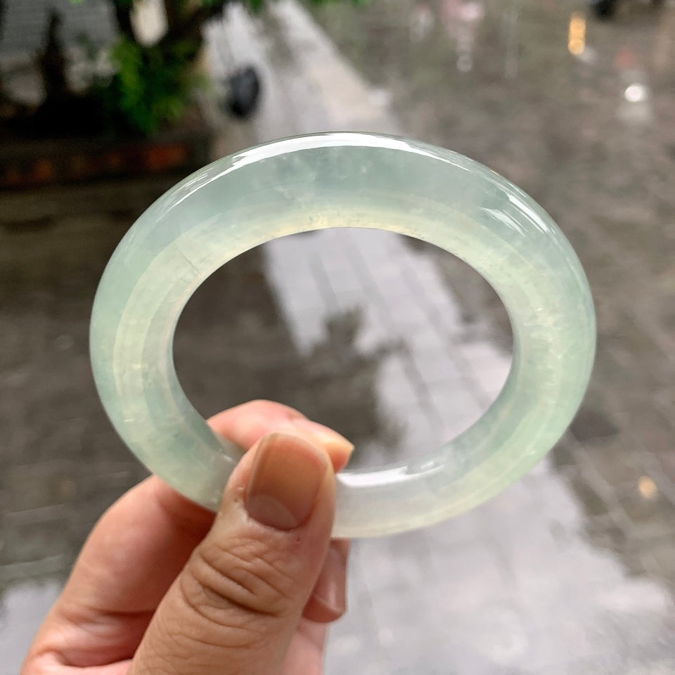 冰种淡晴底圆条手镯（55.6mm）（yc166207）