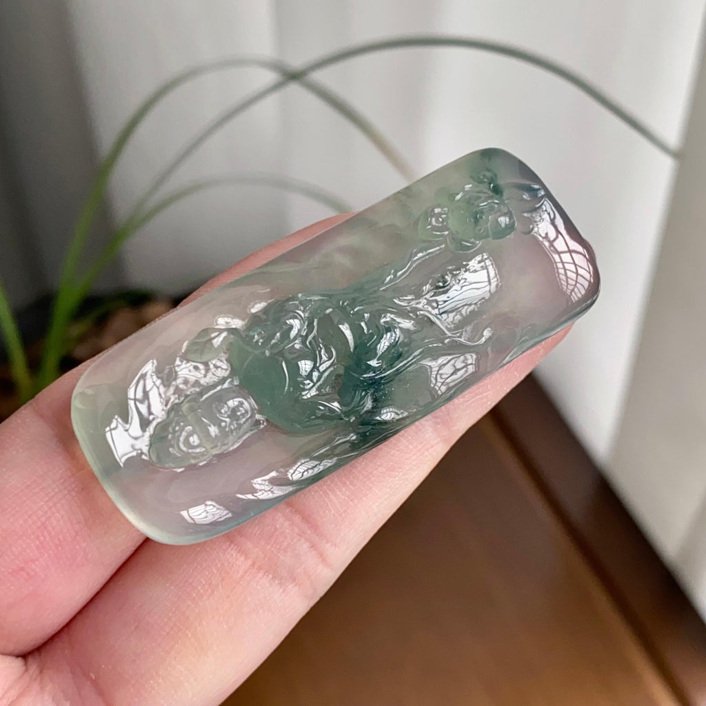 冰种飘花度母吊坠（yc260837）