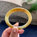 小圈口 细糯种黄翡圆条手镯 52圈口 （yc705881）