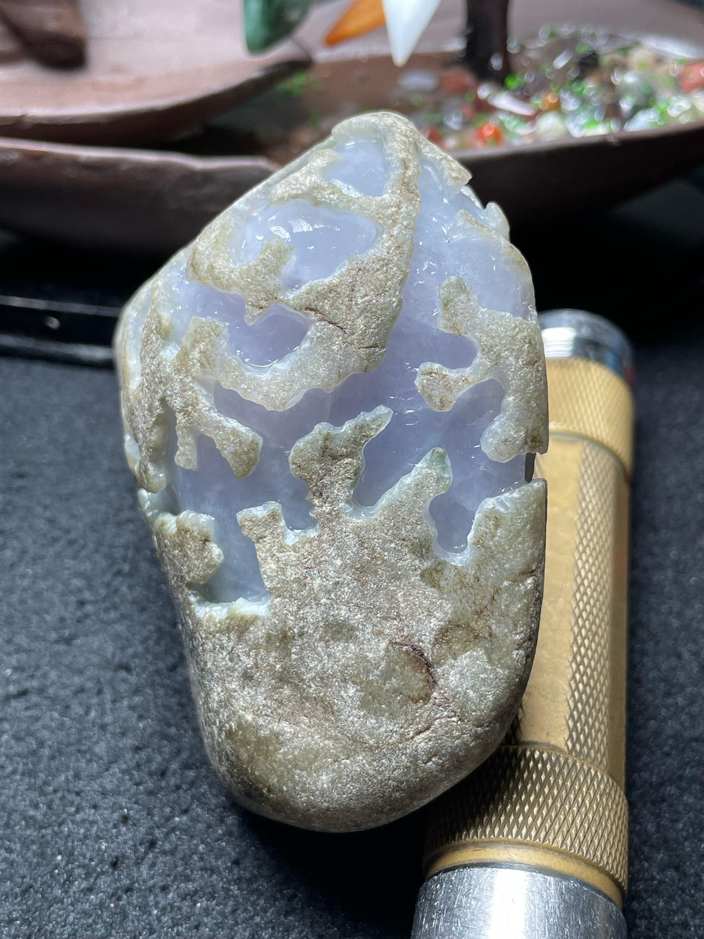 后江开窗冰紫牌子挂件料（yc532777）