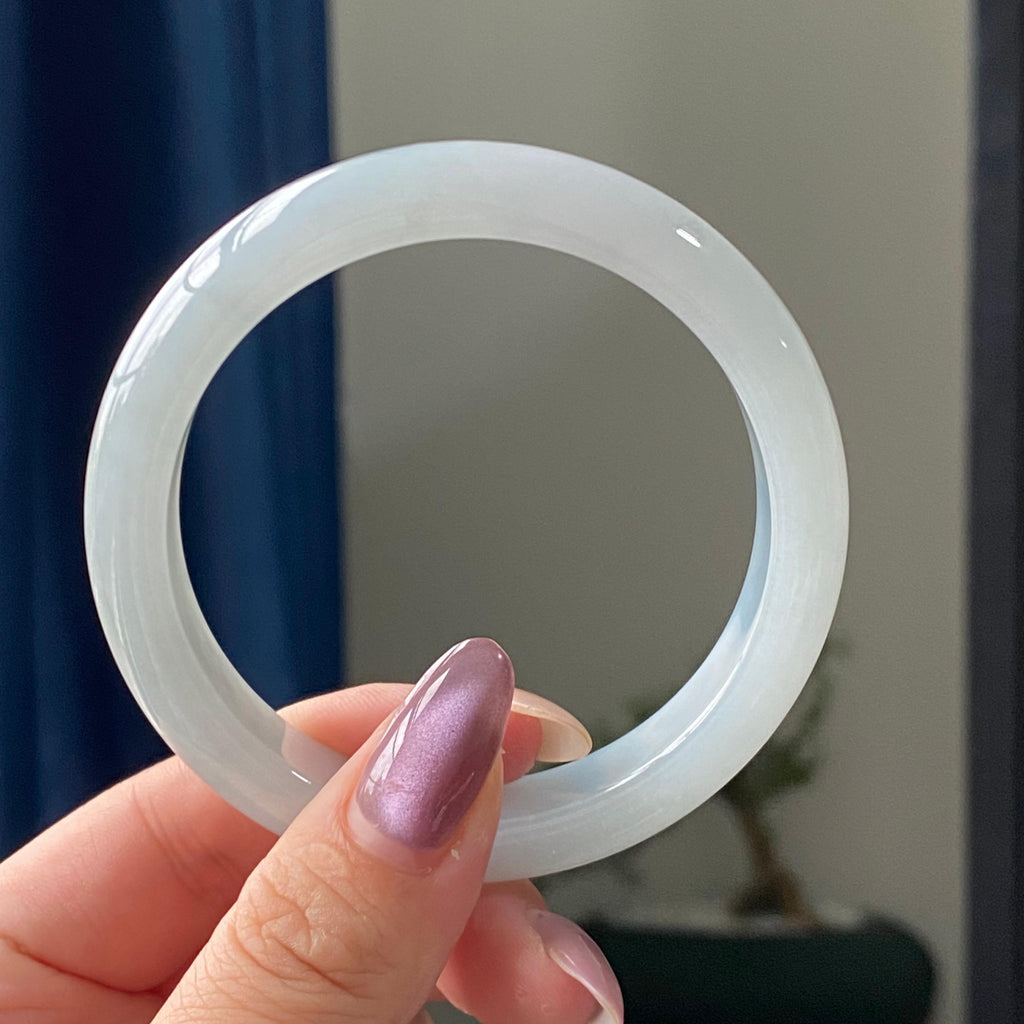 细糯种蓝底平安镯手镯（57圈）（yc196175）