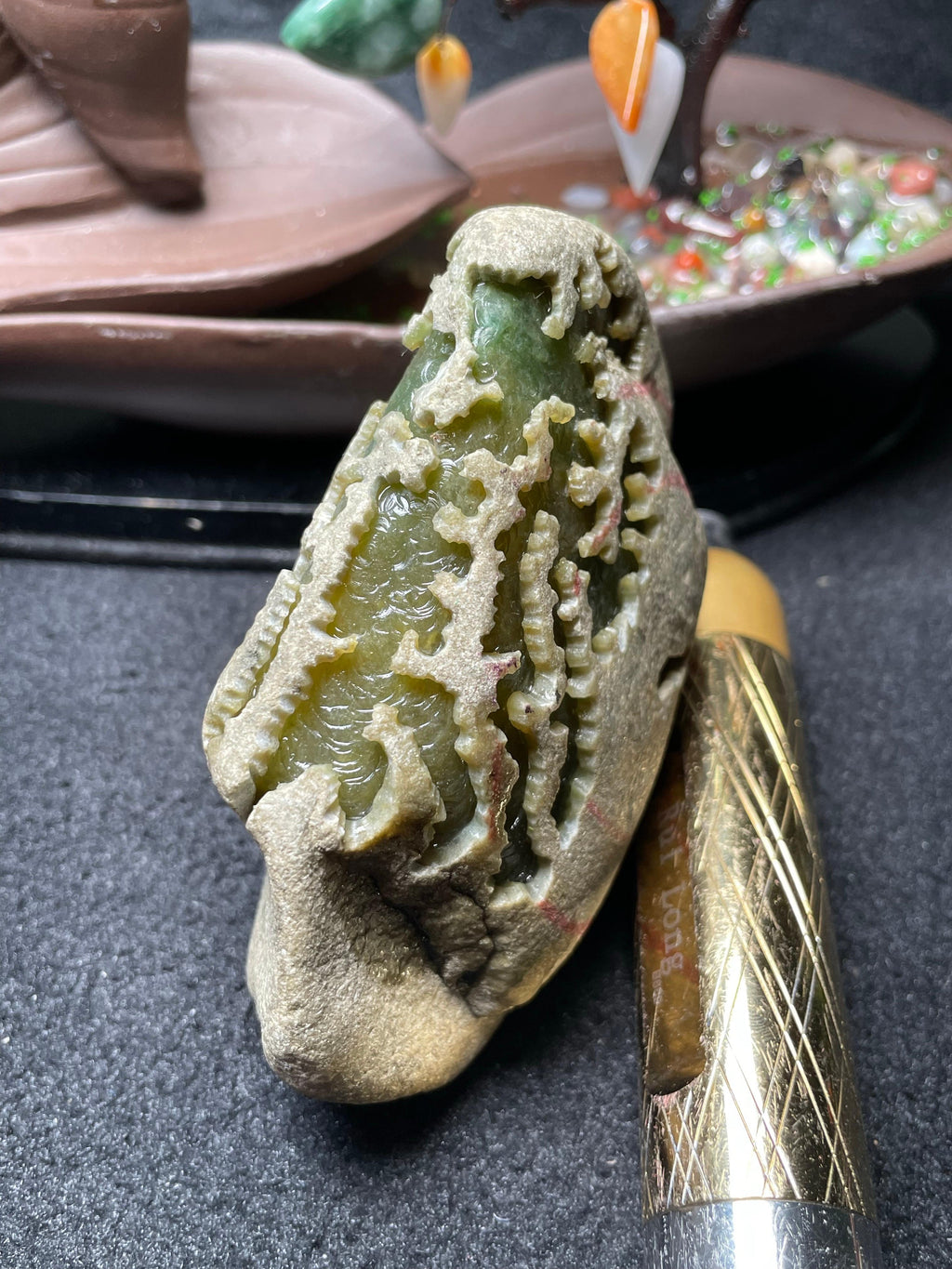 莫西沙开窗黄加绿牌子料（yc506363）