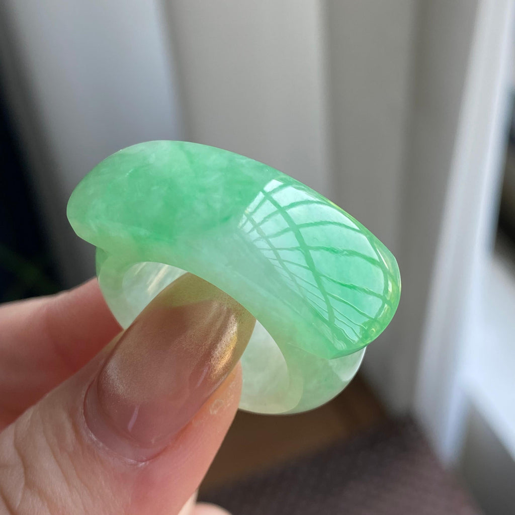 糯冰种果绿扳指（yc267895）