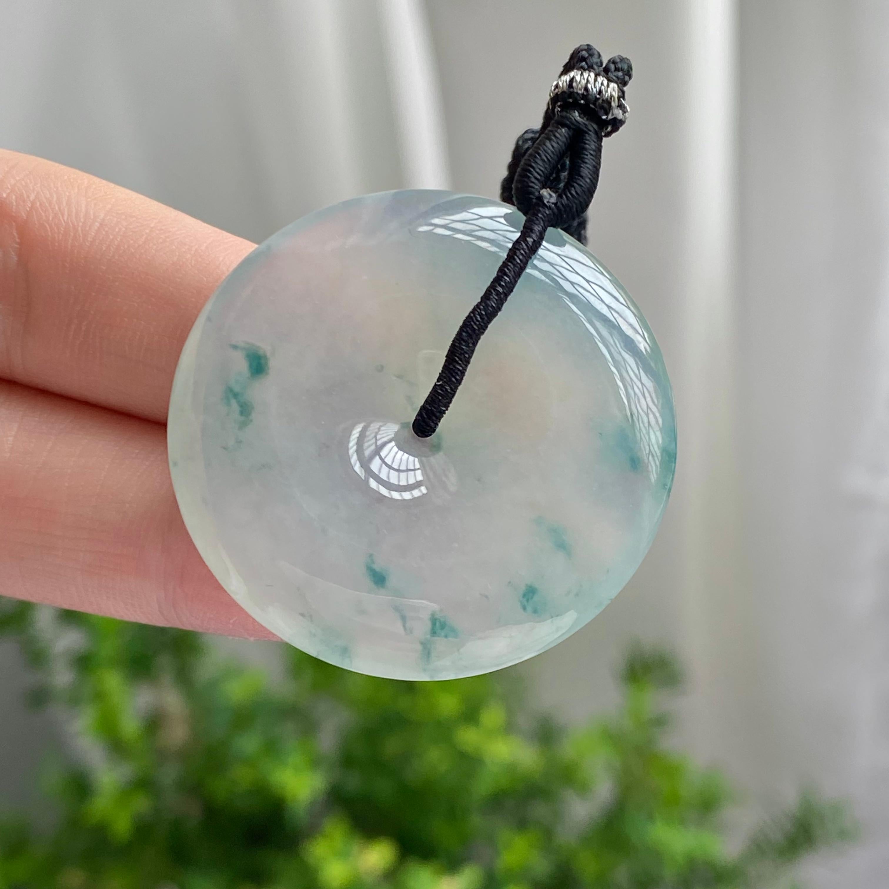 冰种飘花平安扣吊坠（yc201425）