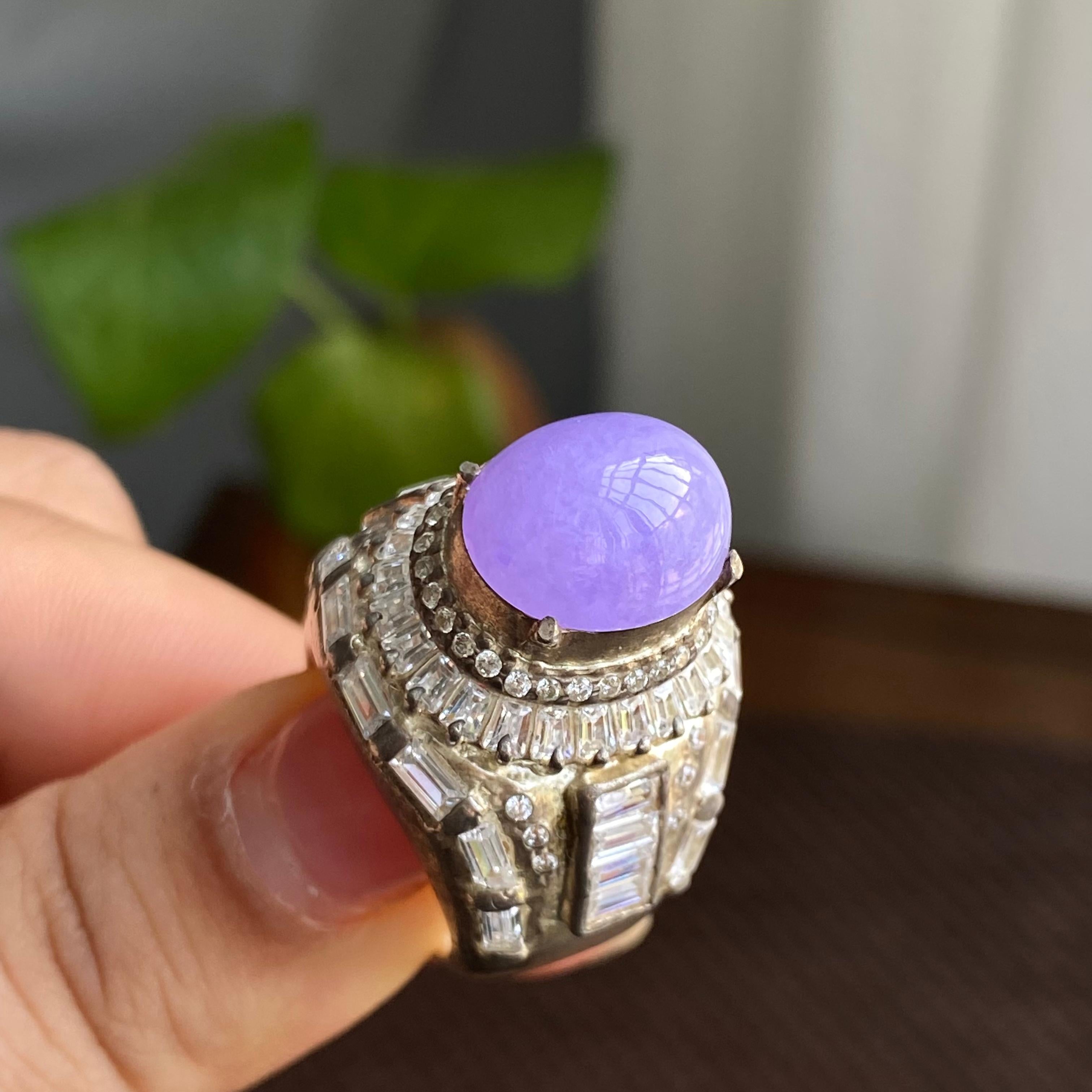 细糯种紫罗兰裸石蛋面（yc282942）