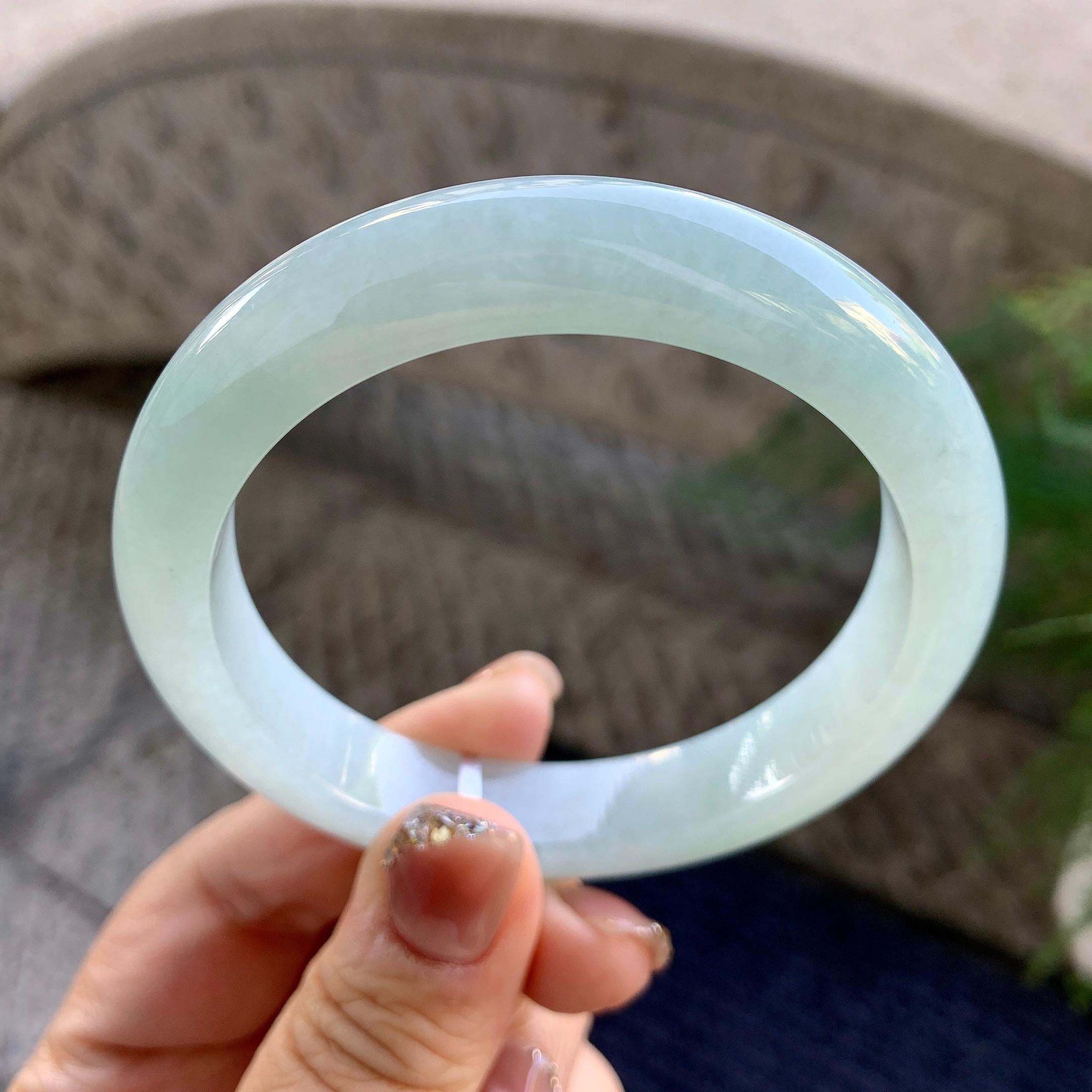 细糯种淡晴底平安镯（59.5mm）（yc276216）