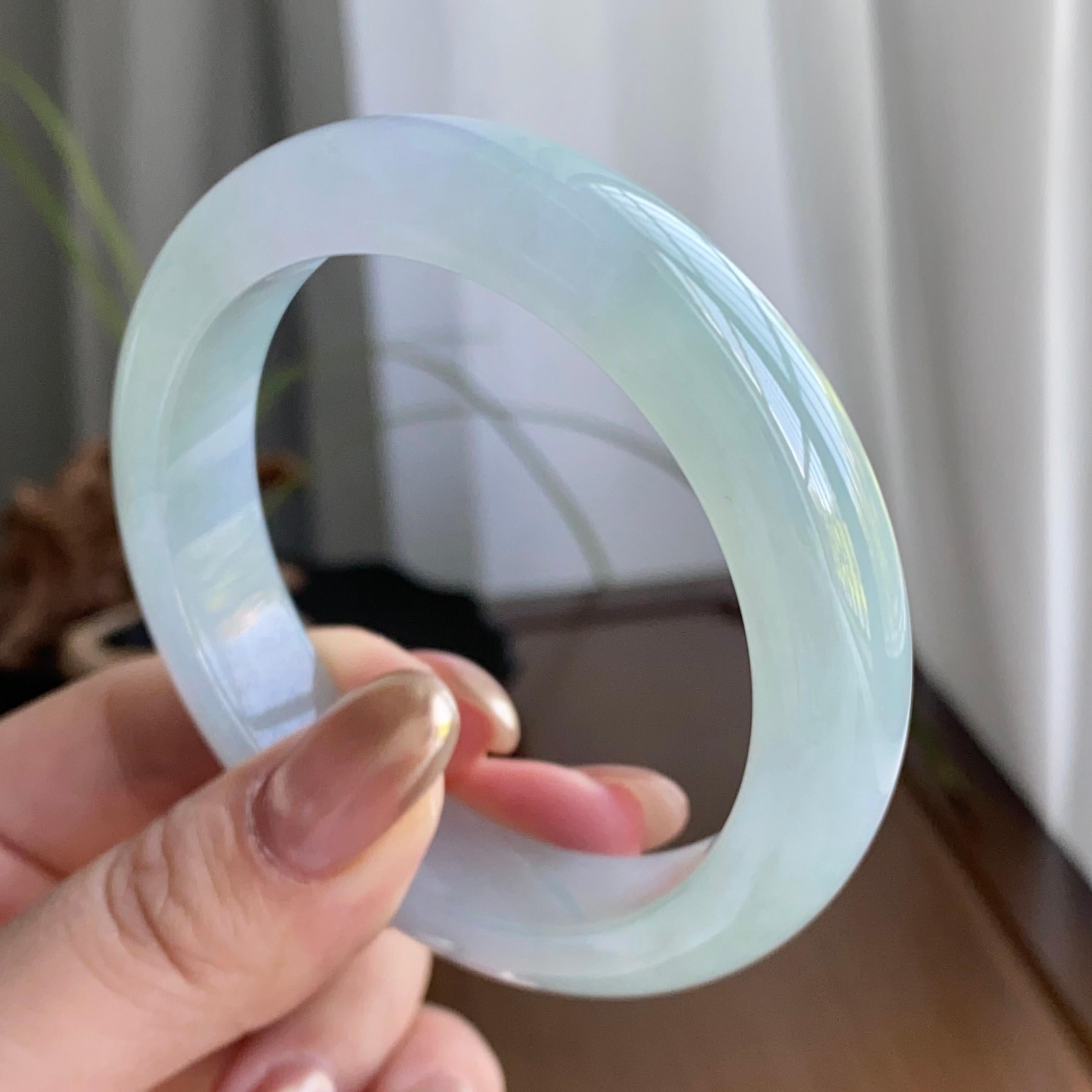 细糯种淡晴底平安镯（56圈）（yc258163）