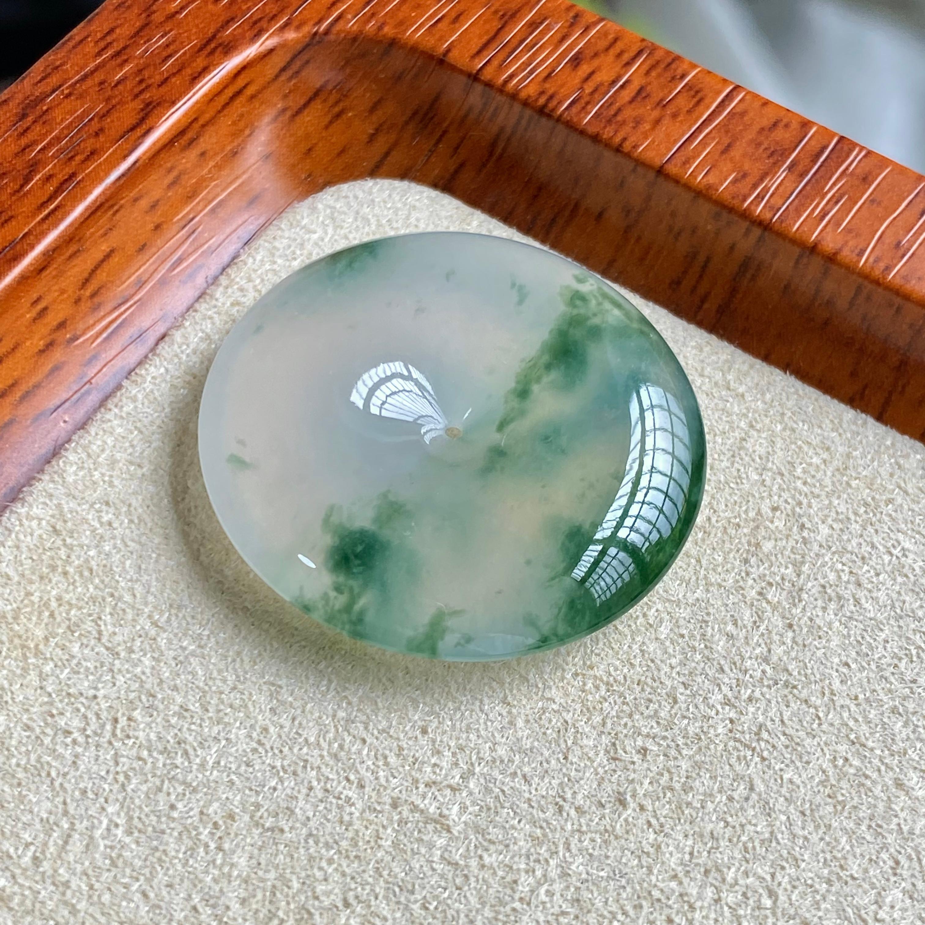 冰种飘花平安扣吊坠（yc196854）