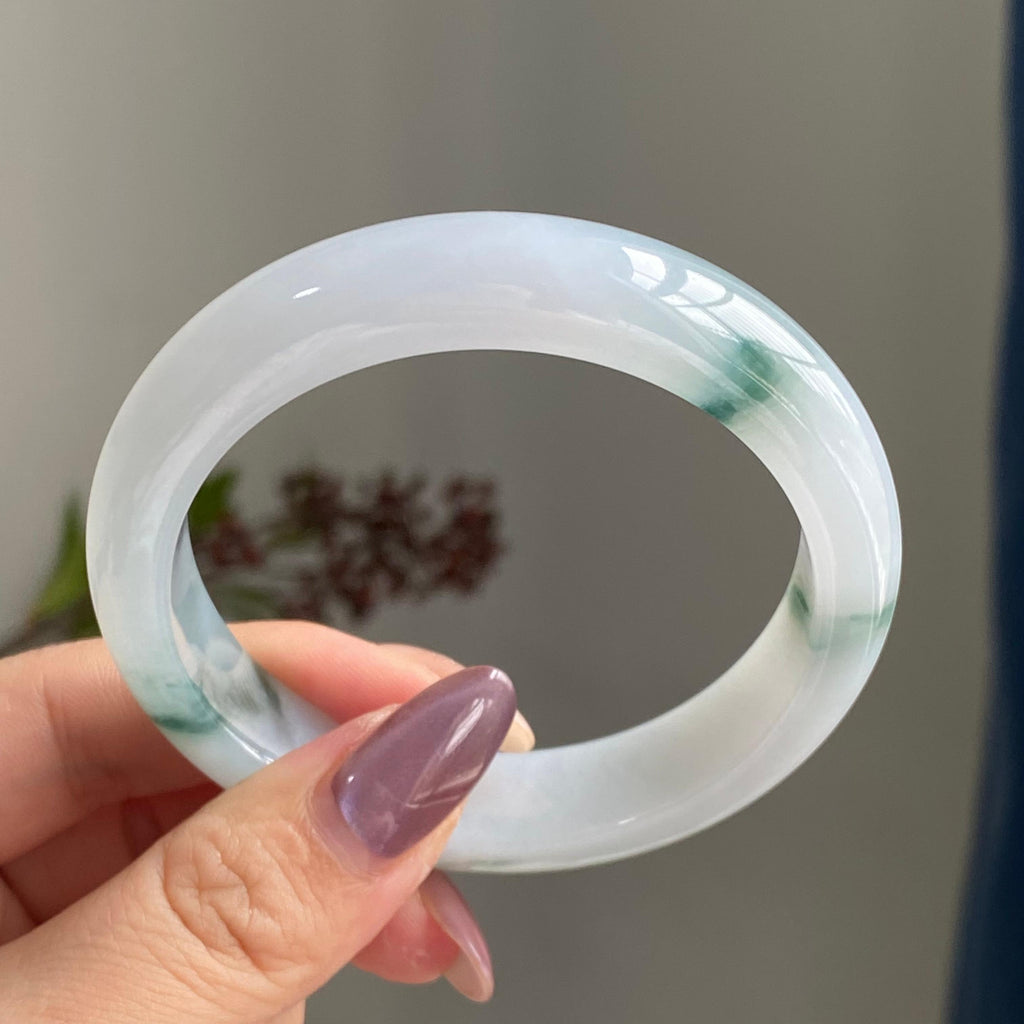 细糯种飘花平安镯手镯（56圈）（yc196860）