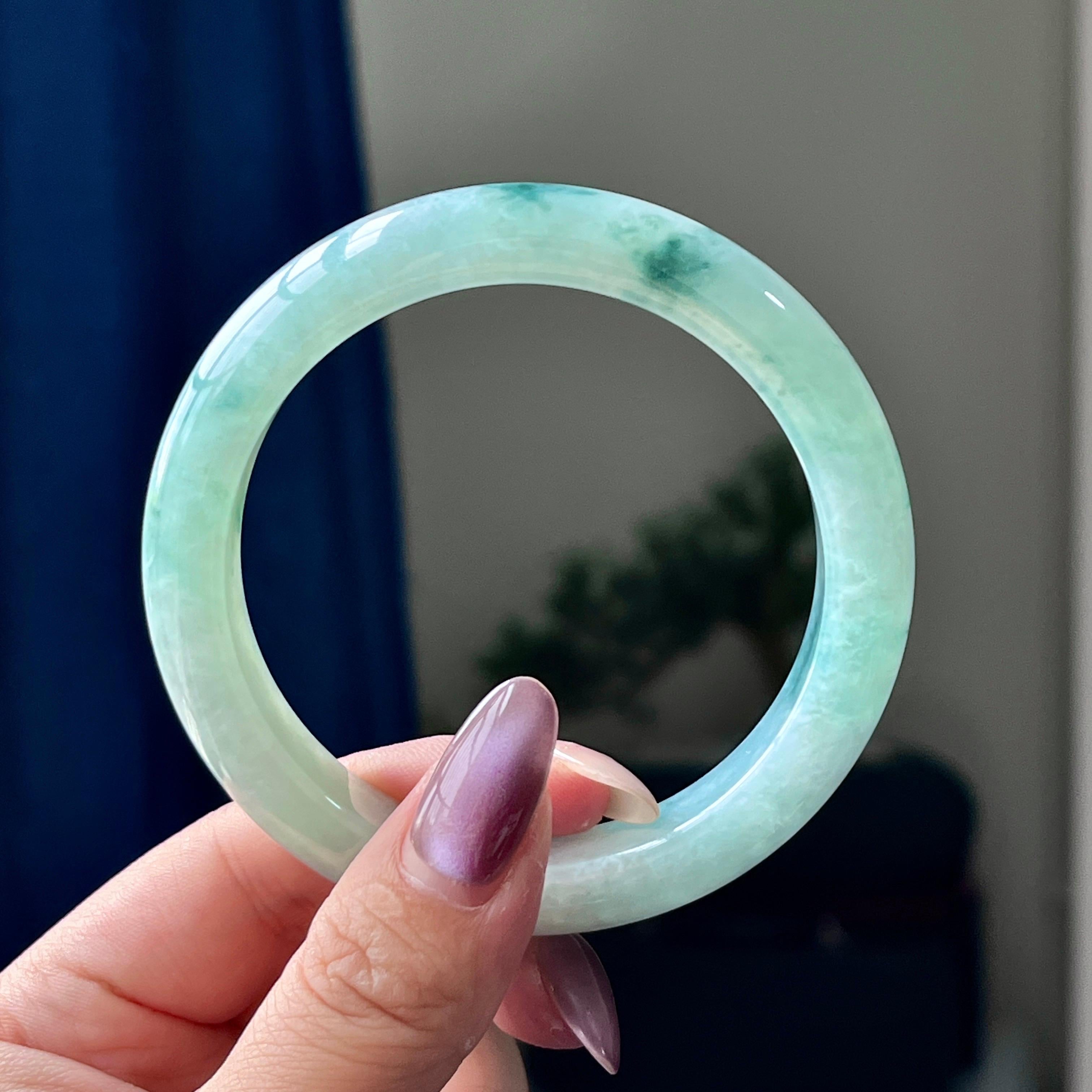 细糯种飘花平安镯（58圈）（yc198065）