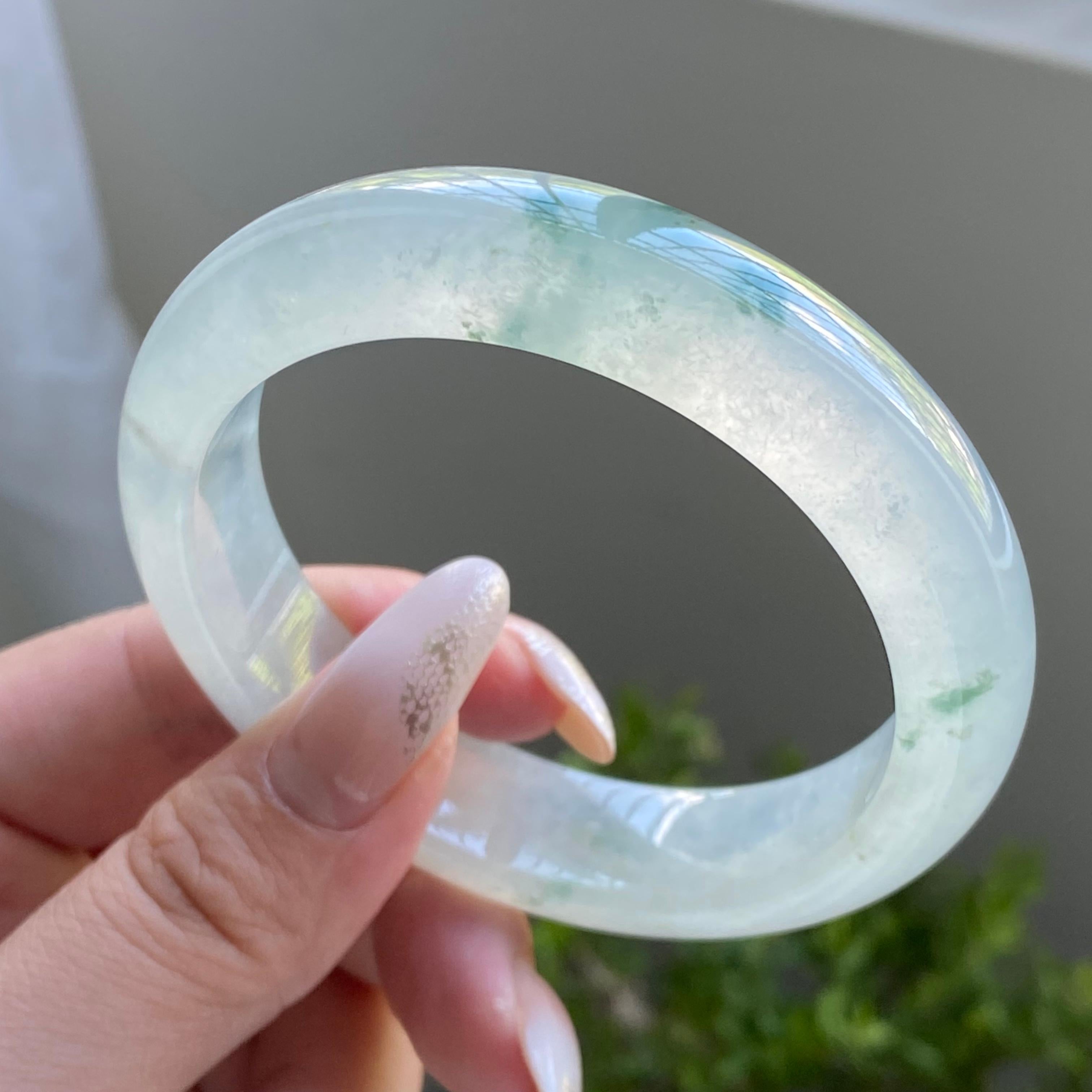 冰种飘花平安镯（57圈）（yc225911）