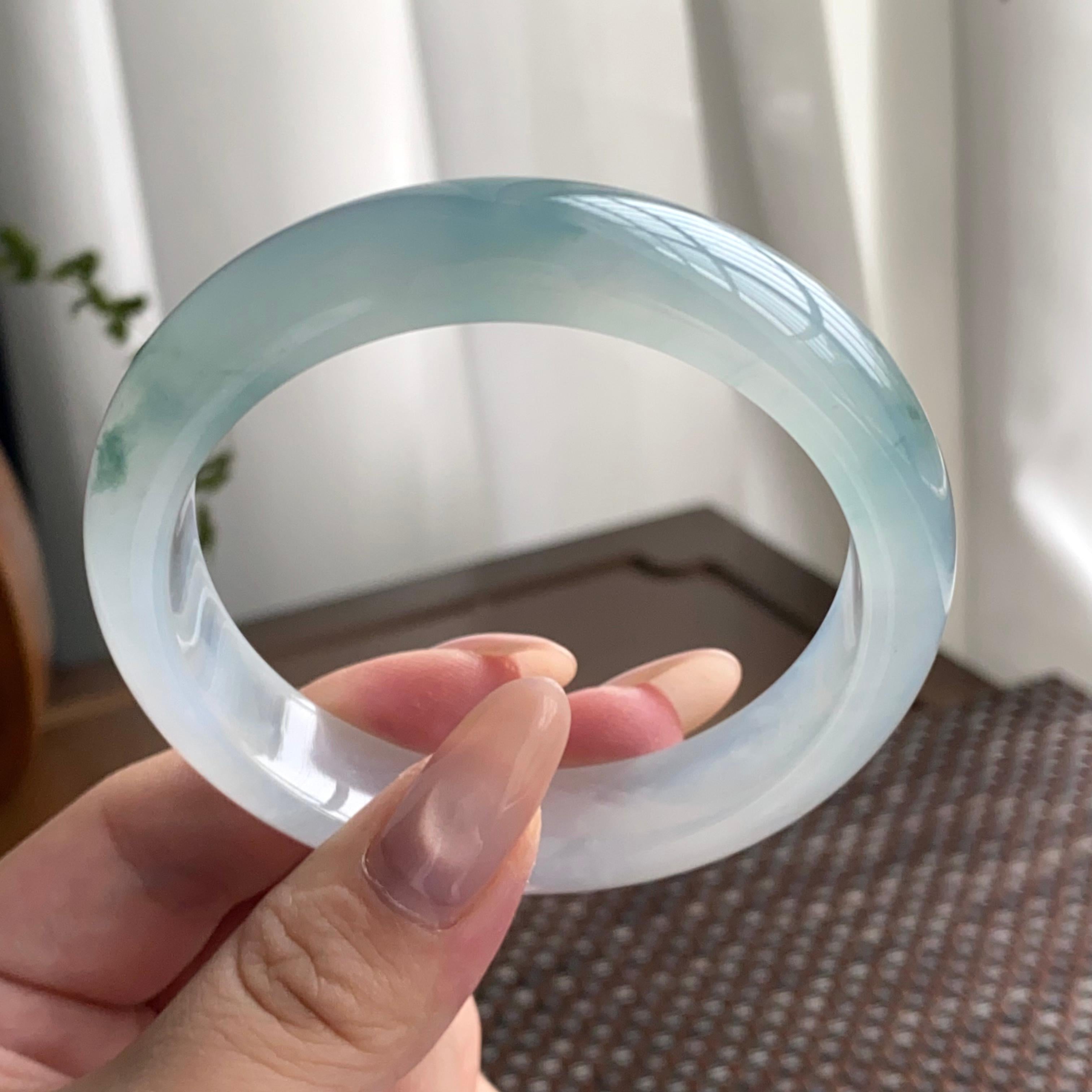 冰种飘花平安镯（57圈）（yc247430）